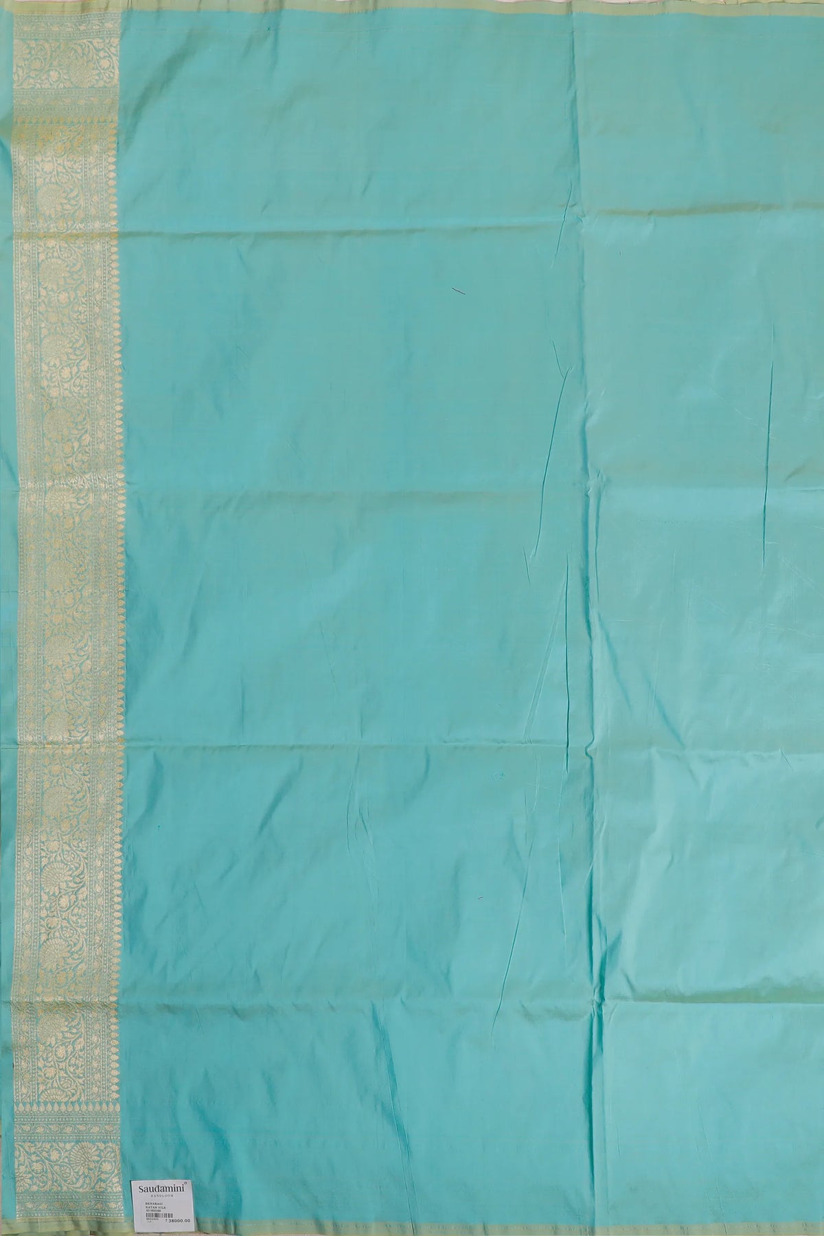 Sky Blue Handloom Benarasi Katan Silk Saree