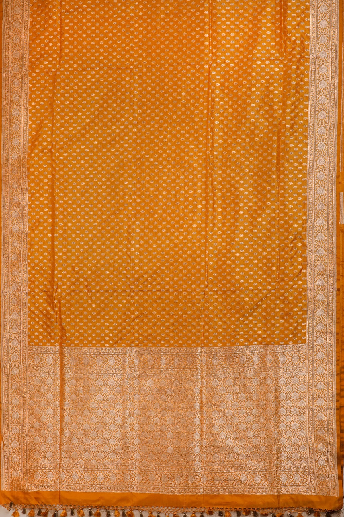 Mango Yellow Handloom Benarasi Katan Silk Saree