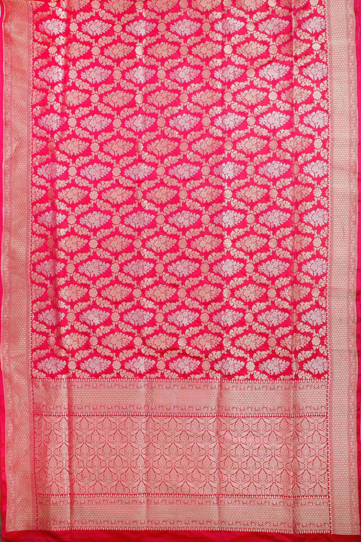 Pink Handloom Benarasi Katan Silk Saree with Sonaroopa Zari