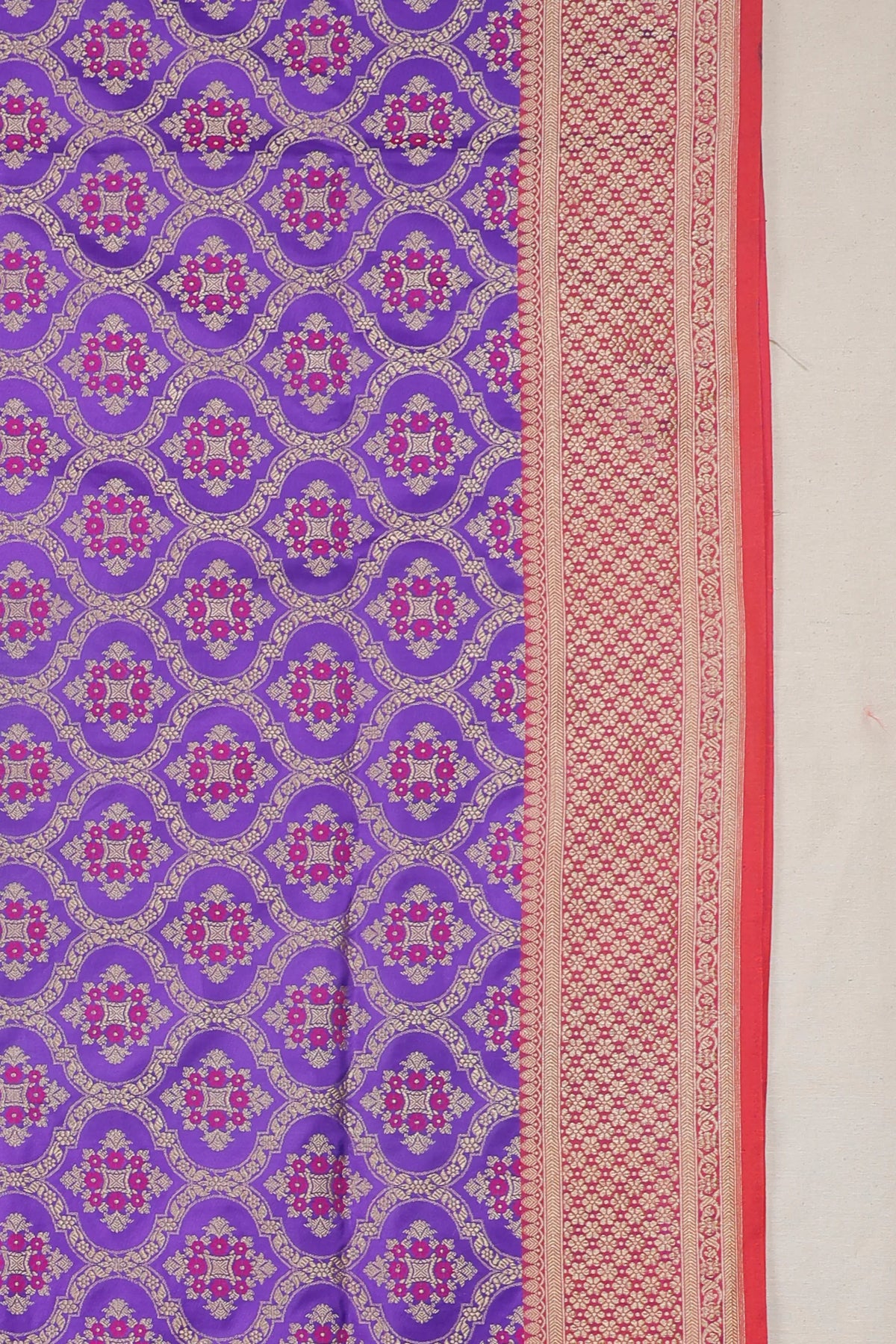 Purple Handloom Benarasi Katan Silk Saree