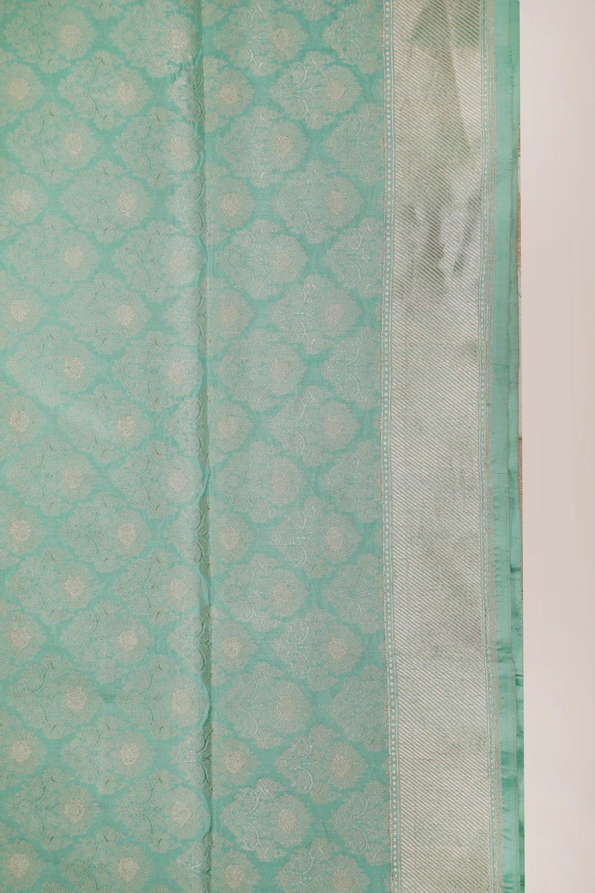 Light Blue Benarasi Katan Pure Silk Saree