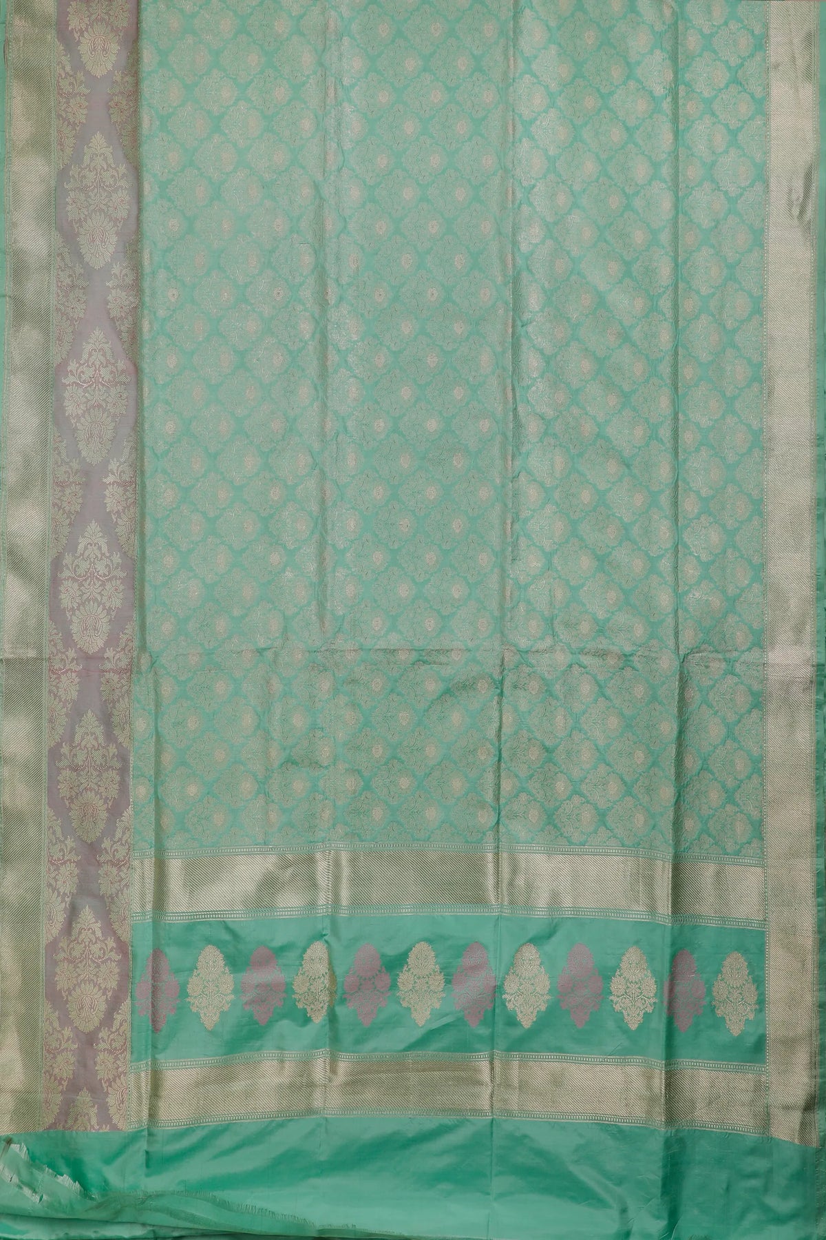 Light Blue Benarasi Katan Pure Silk Saree