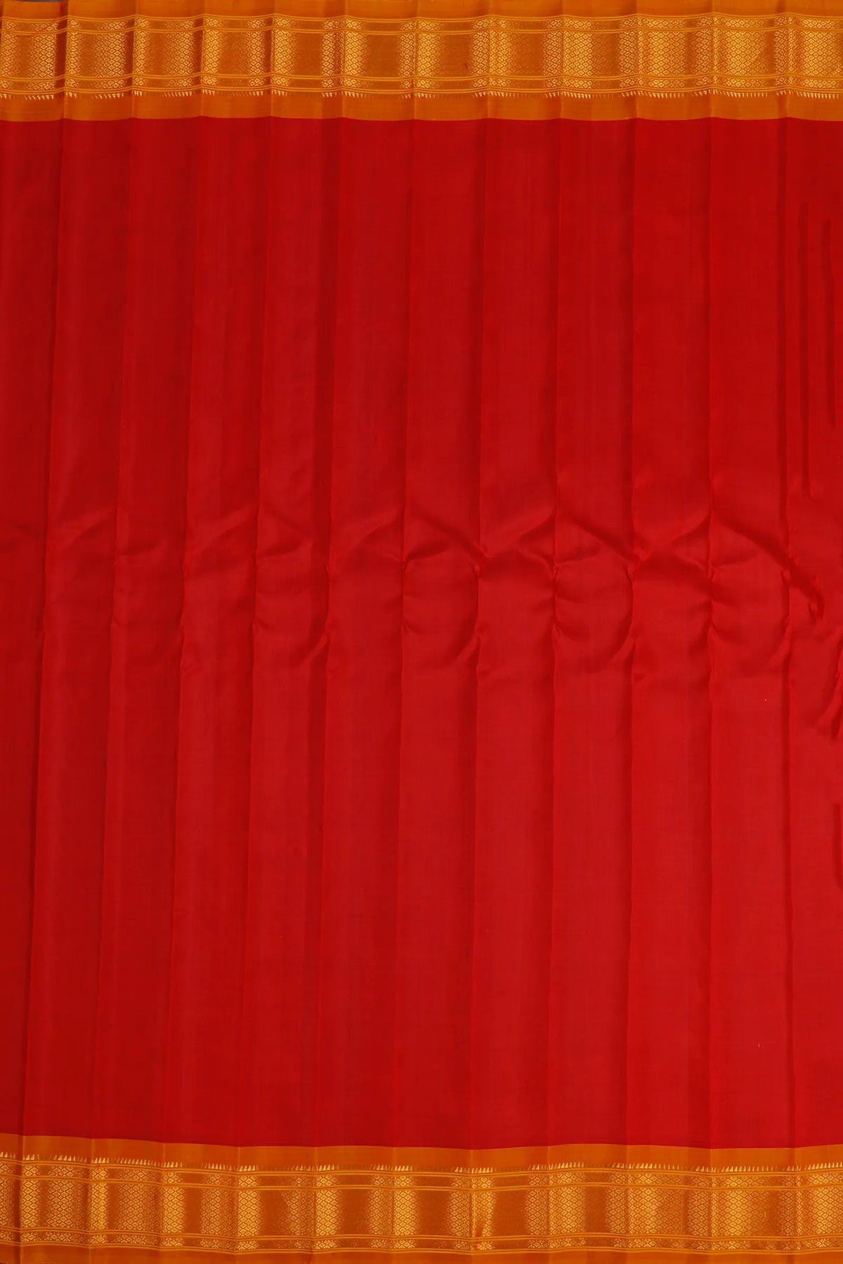 Red Handloom Pure Silk Gadwal Saree - Kalanjali Paithani