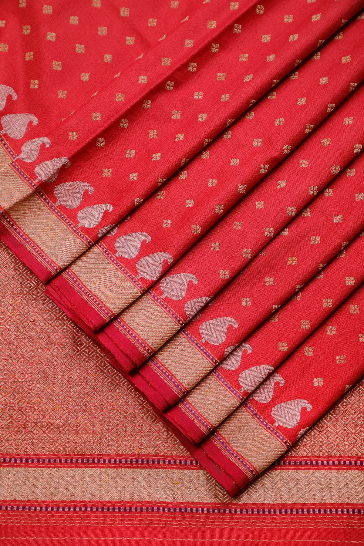 Pink Katan and Spun Silk Benarasi Saree - Revival Design