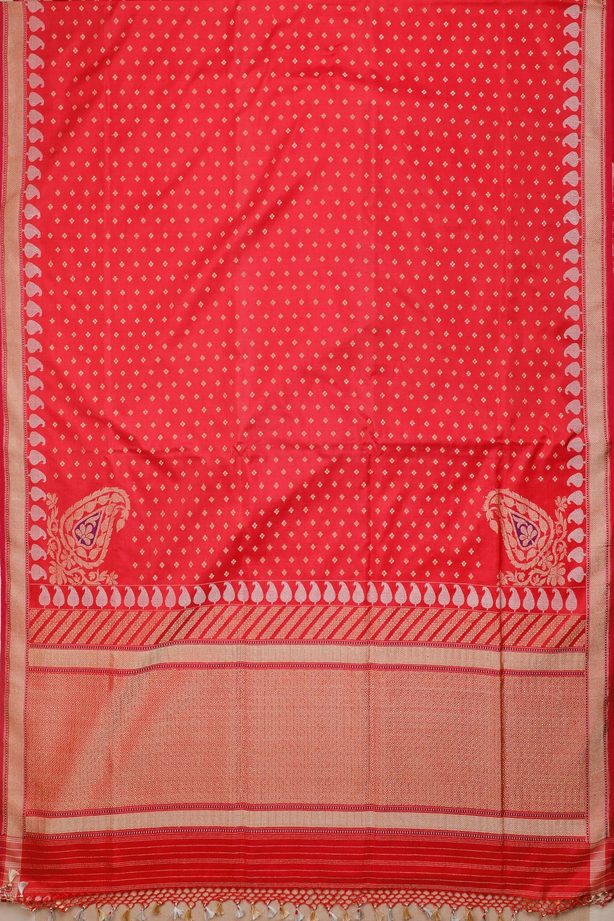 Pink Katan and Spun Silk Benarasi Saree - Revival Design