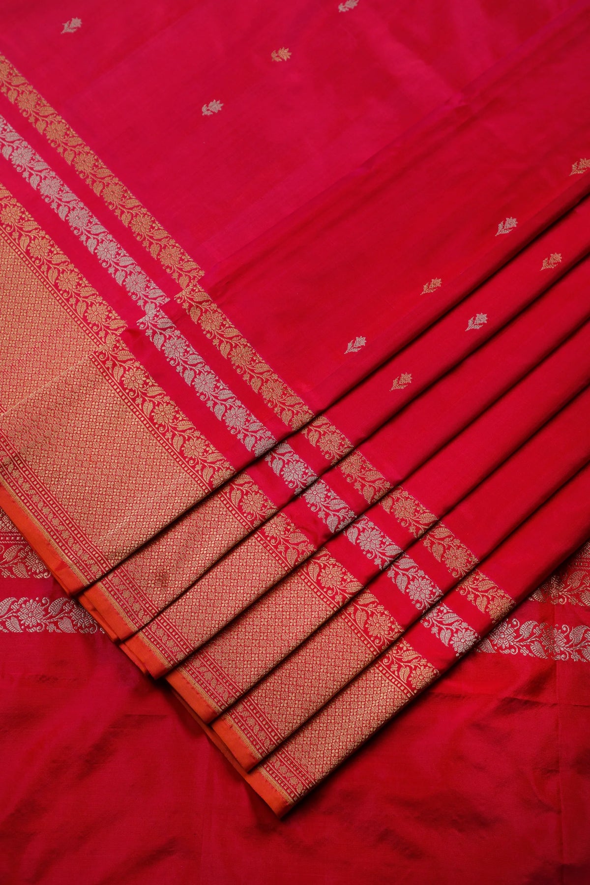 Raani Pink Handloom Benarasi Katan Silk Saree