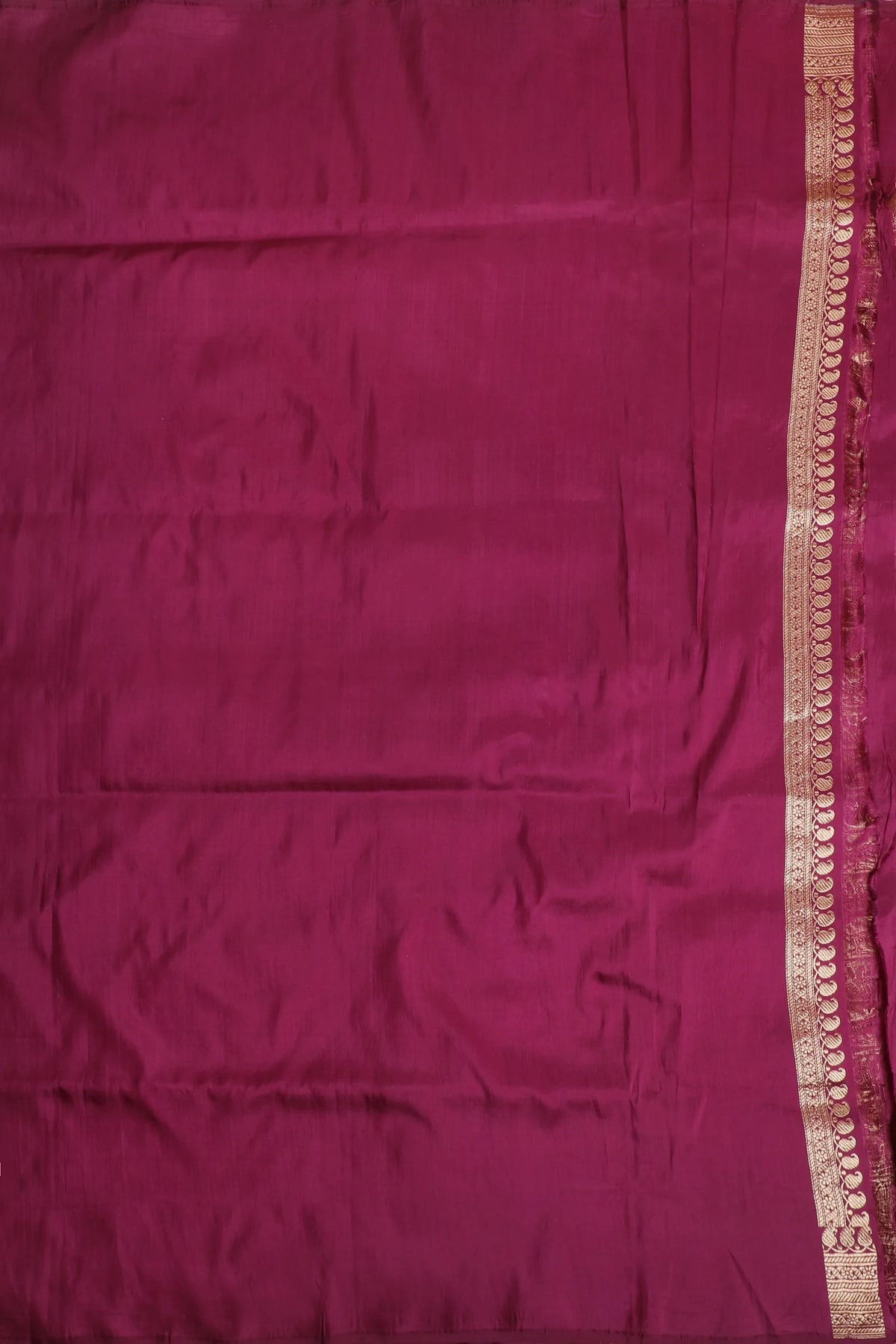 Wine Handloom Benarasi Katan Silk Saree - Shikargah Design with Checks