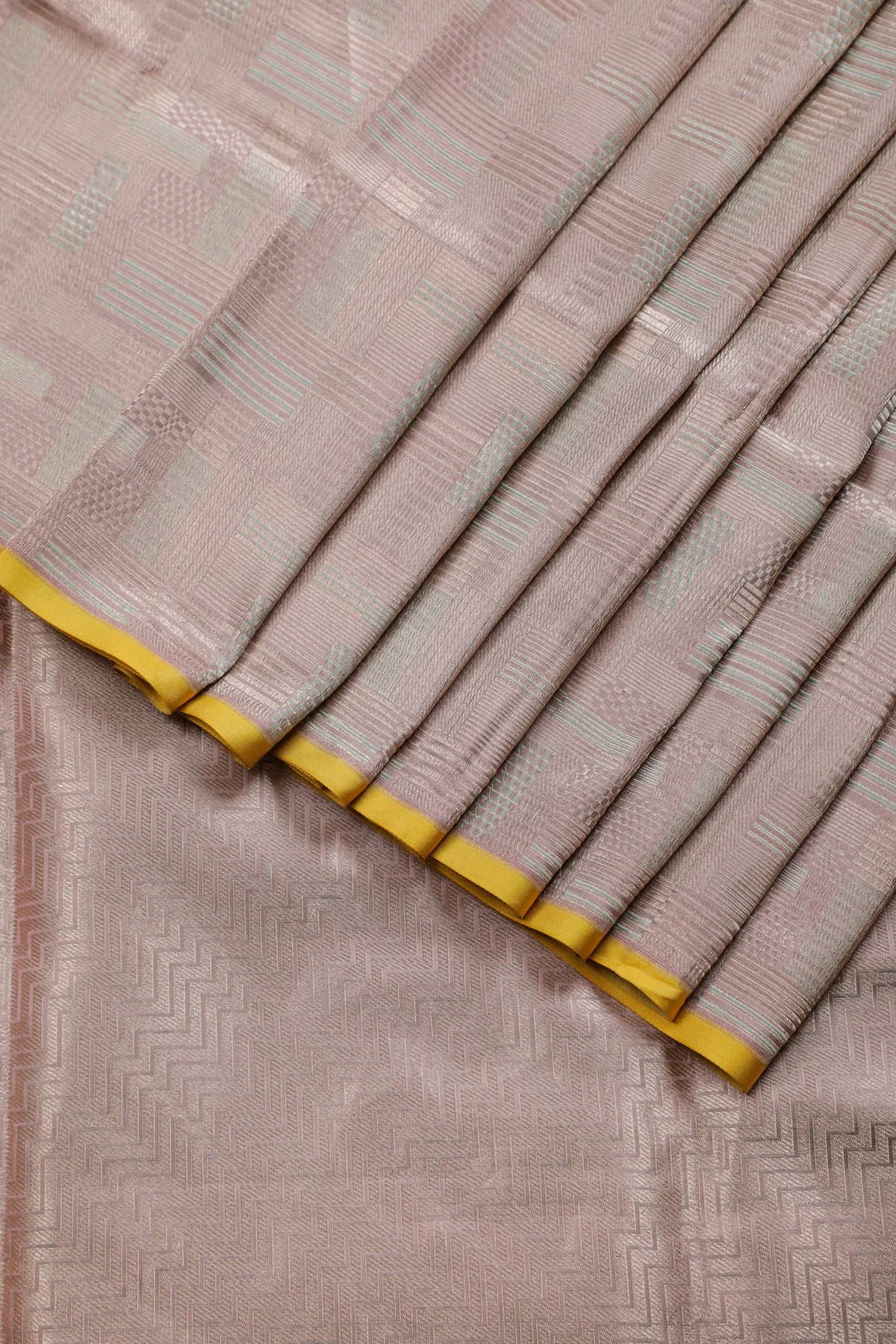 Grey Handloom Benarasi Pure Silk Saree with Brocade Weave