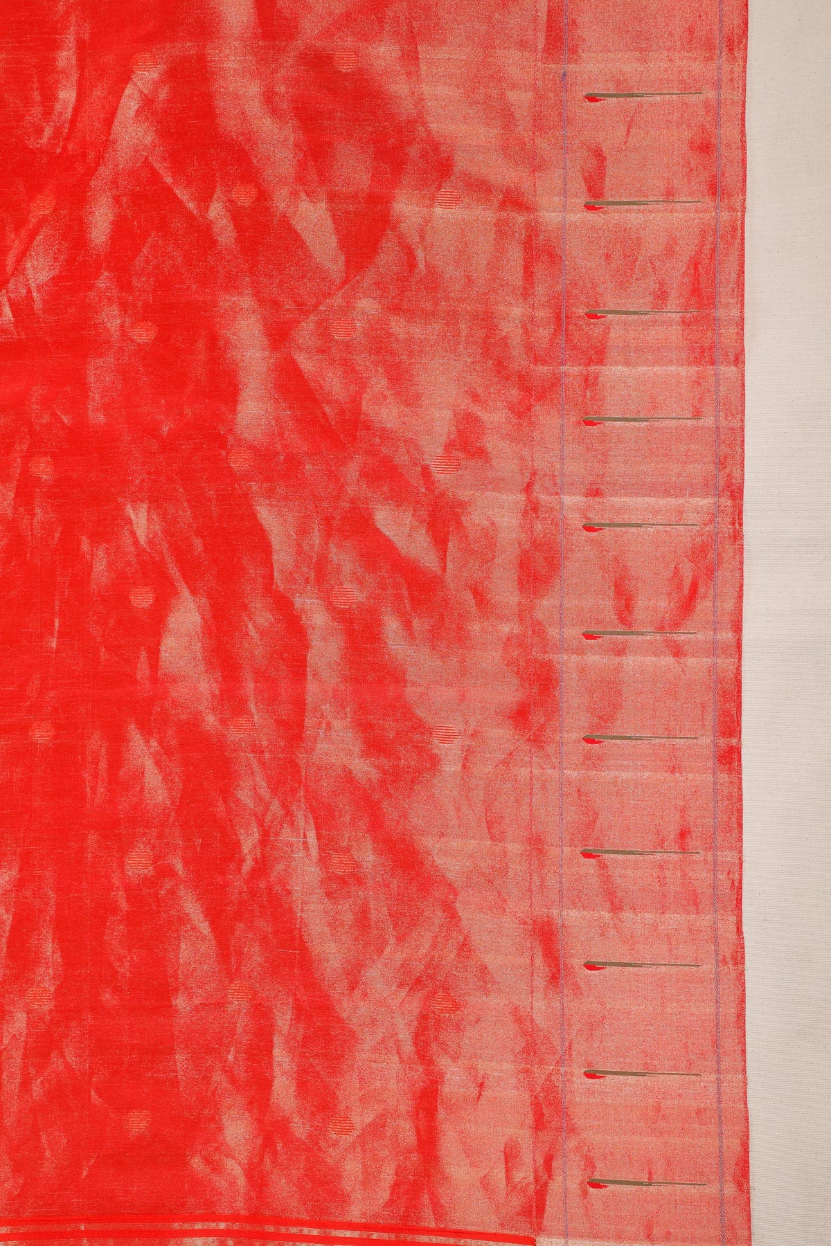 Red Pure Silk Handloom Tissue Paithani Saree with Muniya Pallu