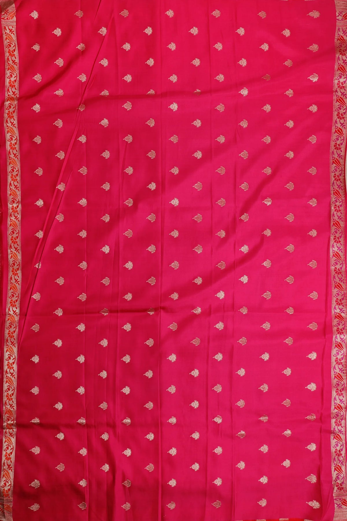 Pink Handloom Benarasi Brocade Katan Silk Saree