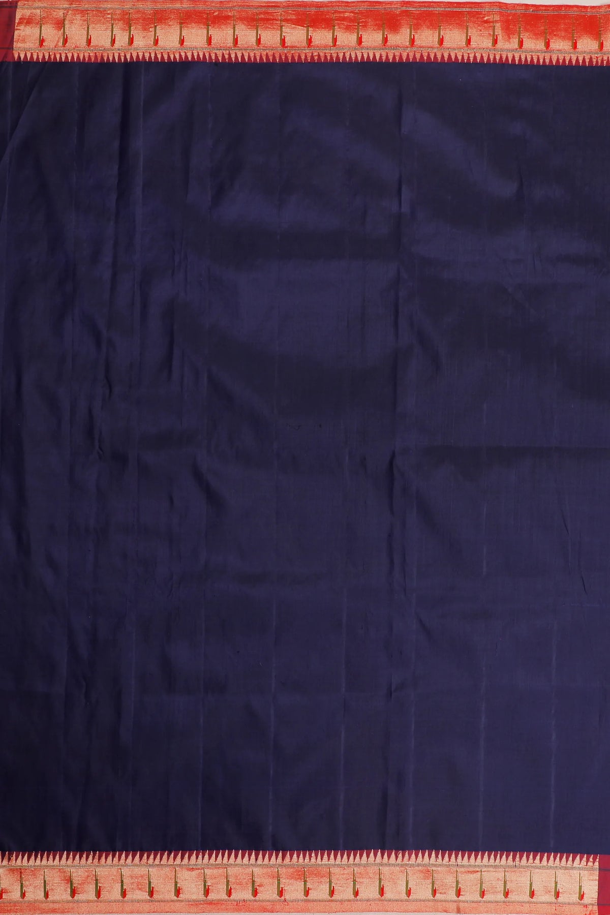 Navy Blue Pure Silk Handloom All Over Paithani Saree - Silk by Silk