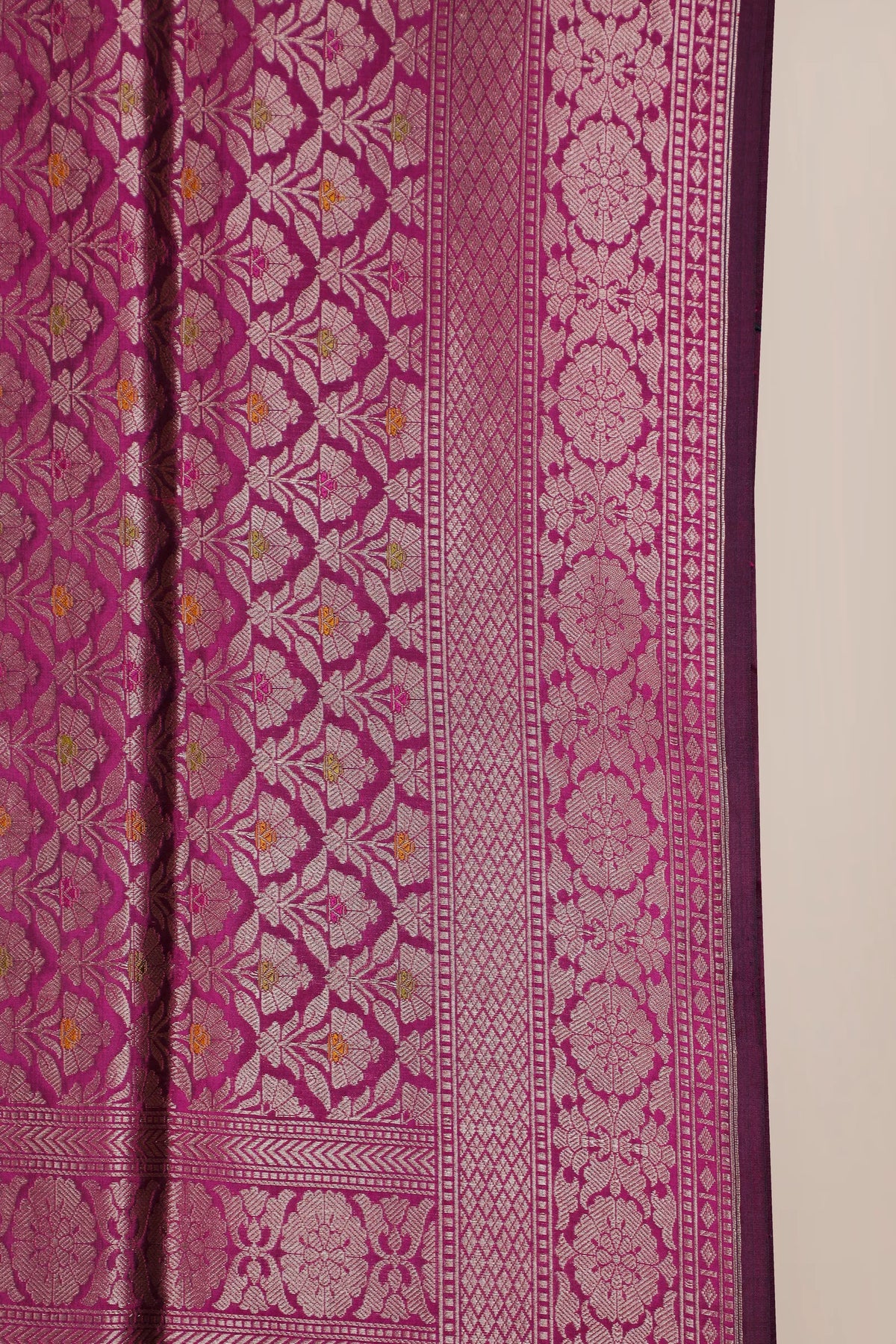 Purple Handloom Benarasi Katan Silk Saree