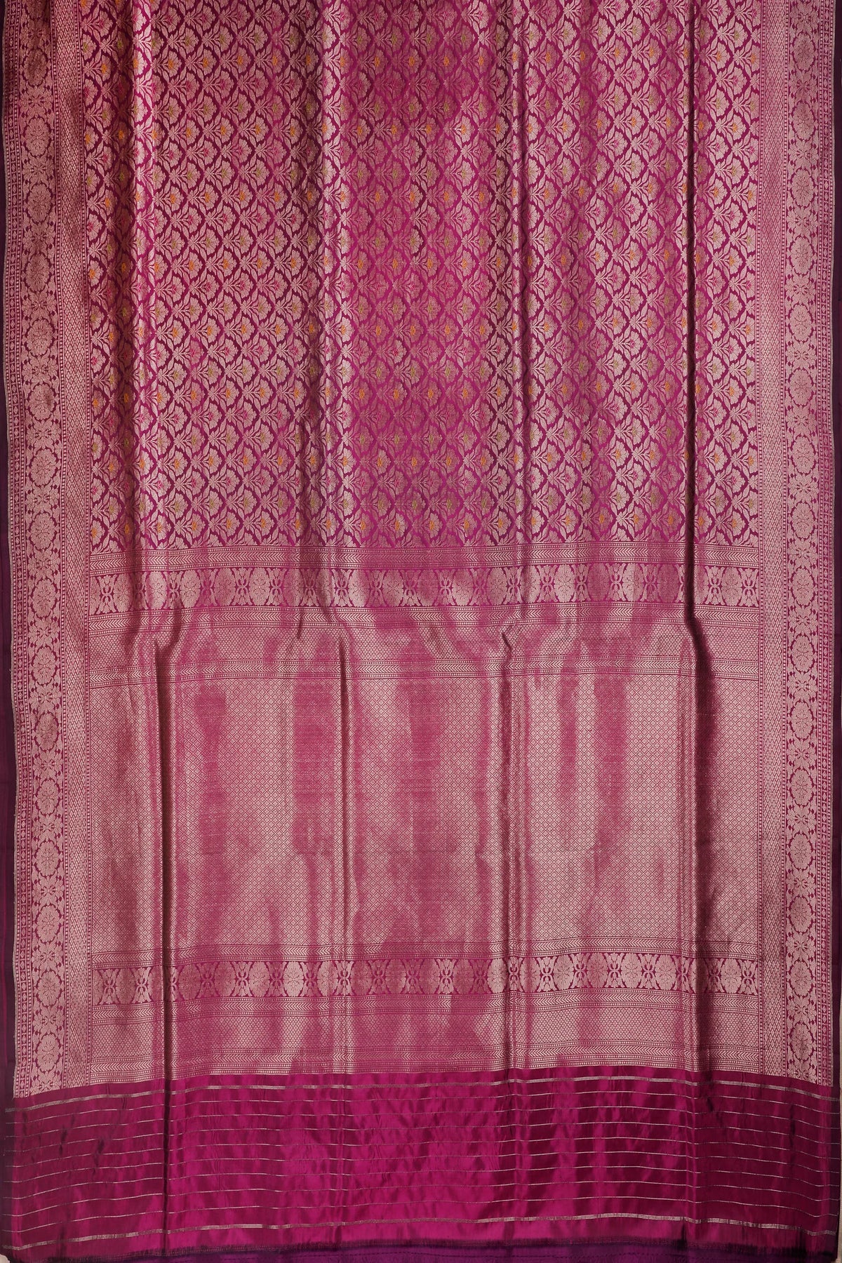 Purple Handloom Benarasi Katan Silk Saree