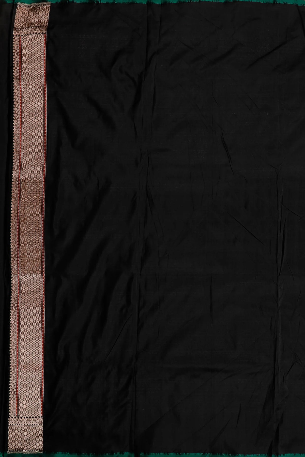 Black Benarasi Katan Pure Silk Saree with Brocade Weave
