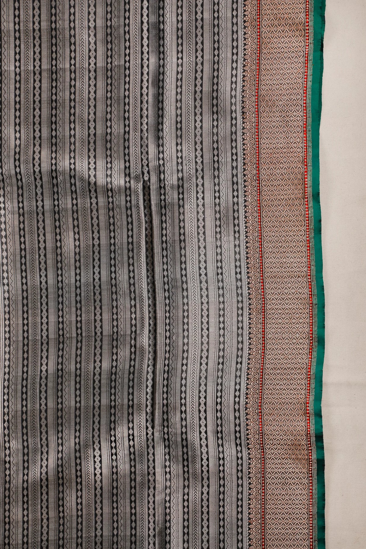 Black Benarasi Katan Pure Silk Saree with Brocade Weave