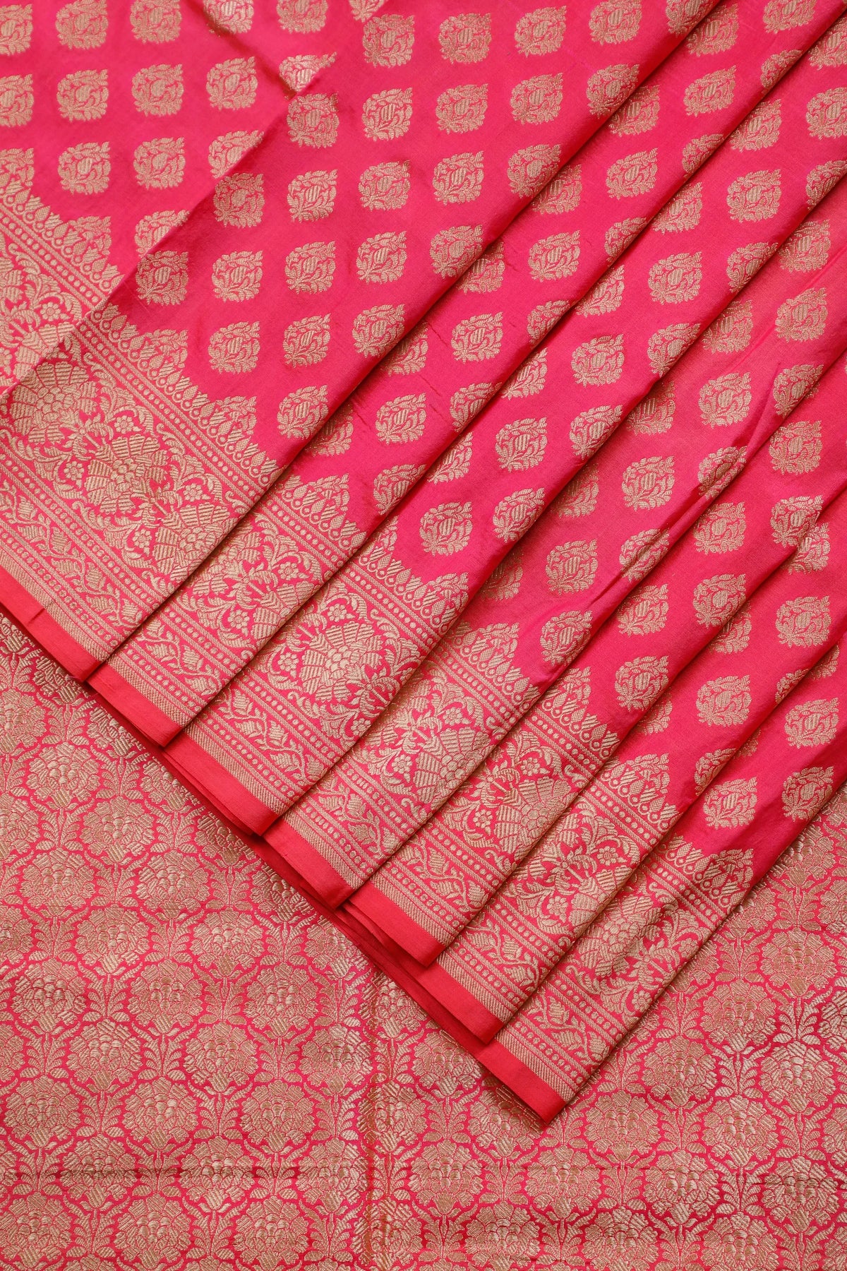 Pink Benarasi Katan Pure Silk Saree
