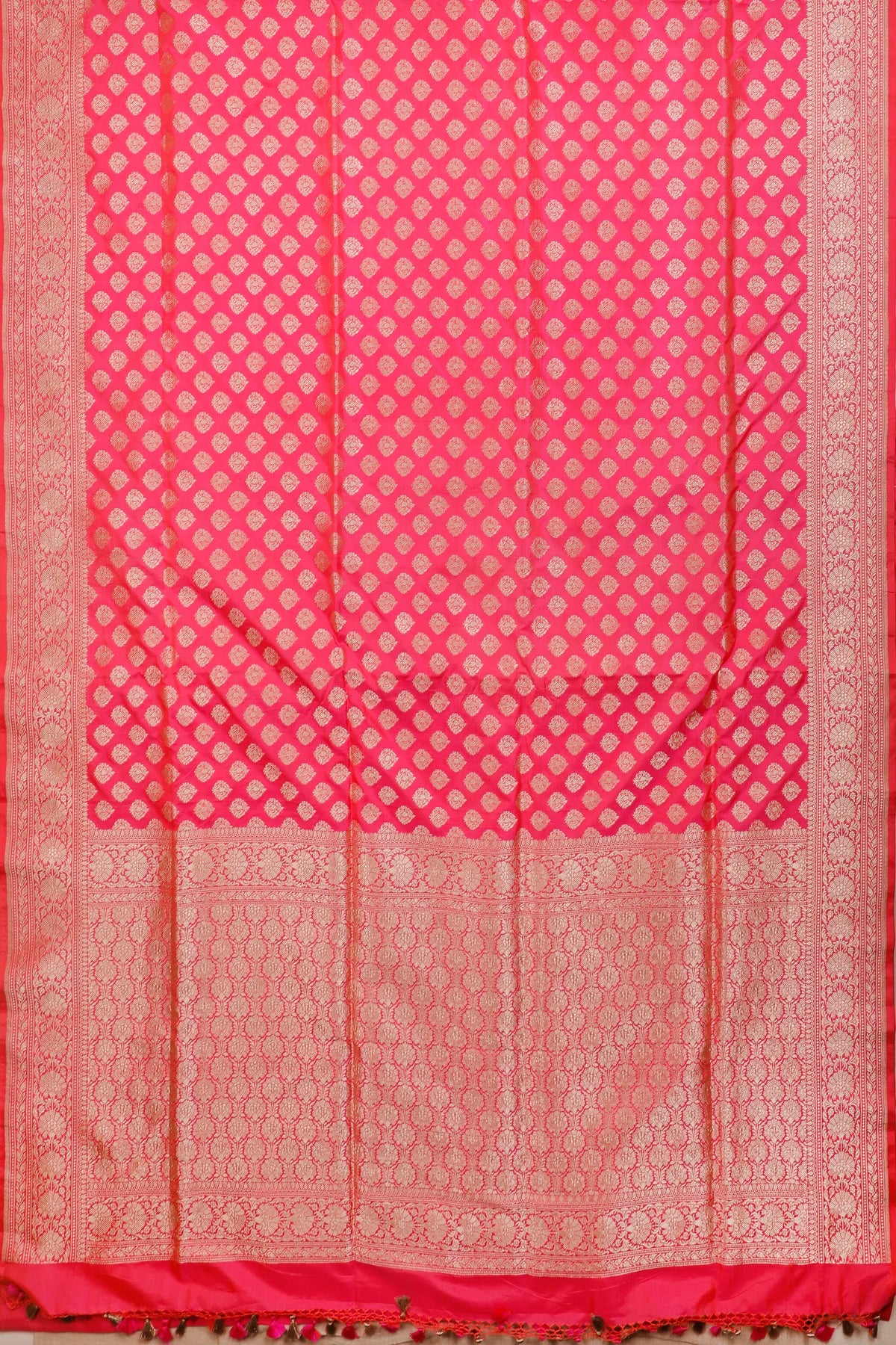 Pink Benarasi Katan Pure Silk Saree