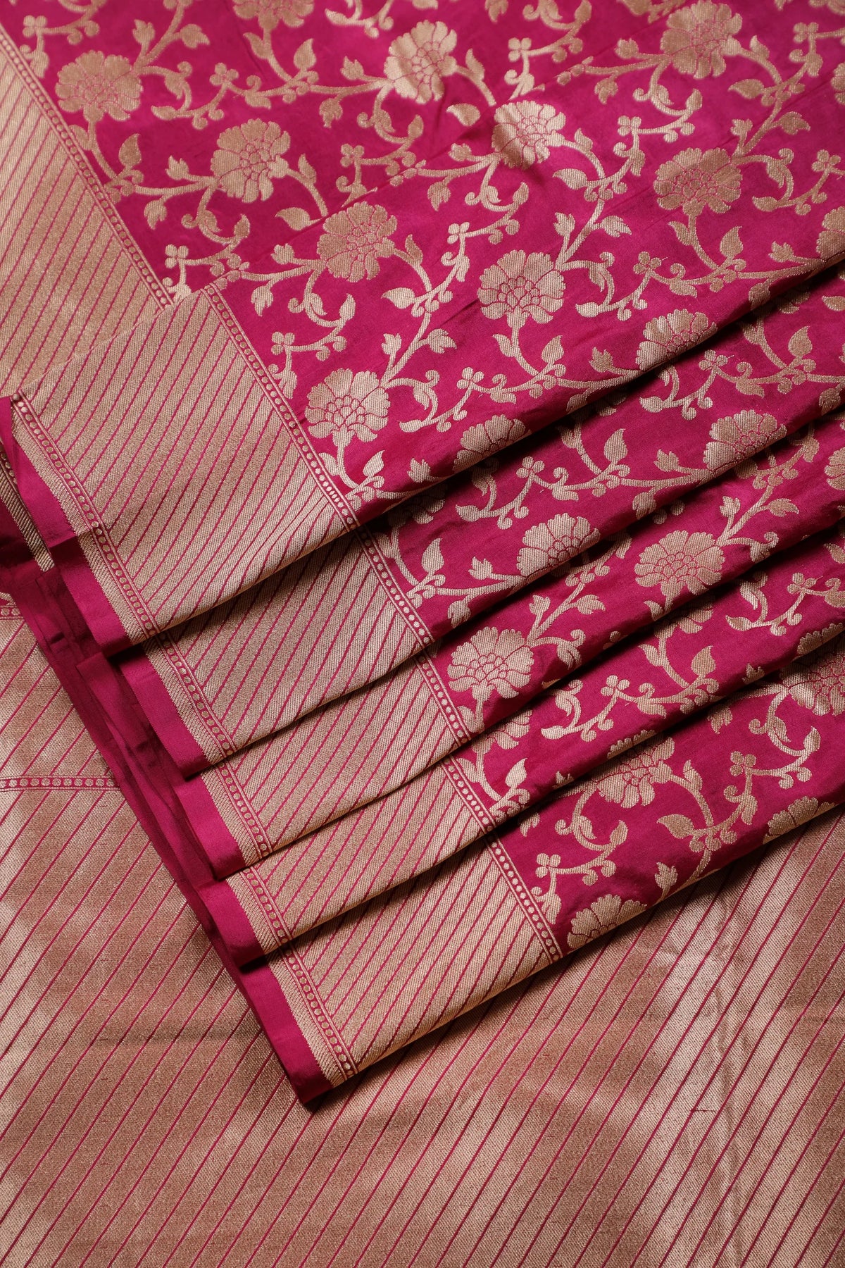 Wine Handloom Benarasi Katan Silk Saree