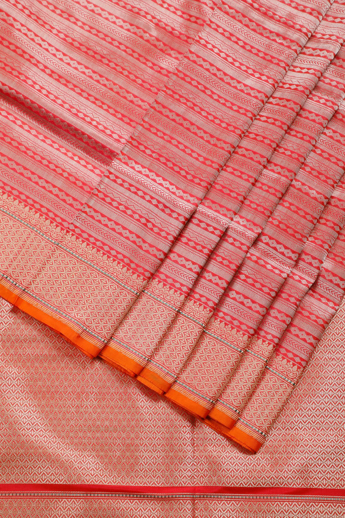 Red Benarasi Katan Pure Silk Saree