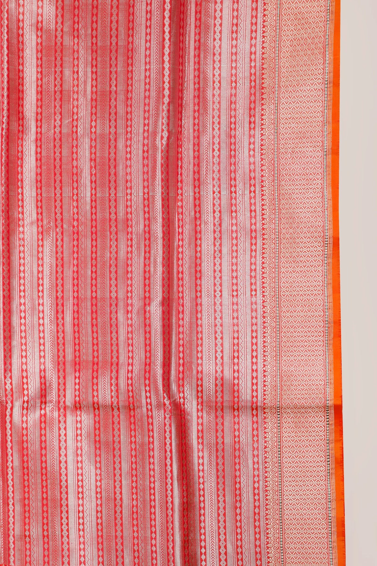 Red Benarasi Katan Pure Silk Saree