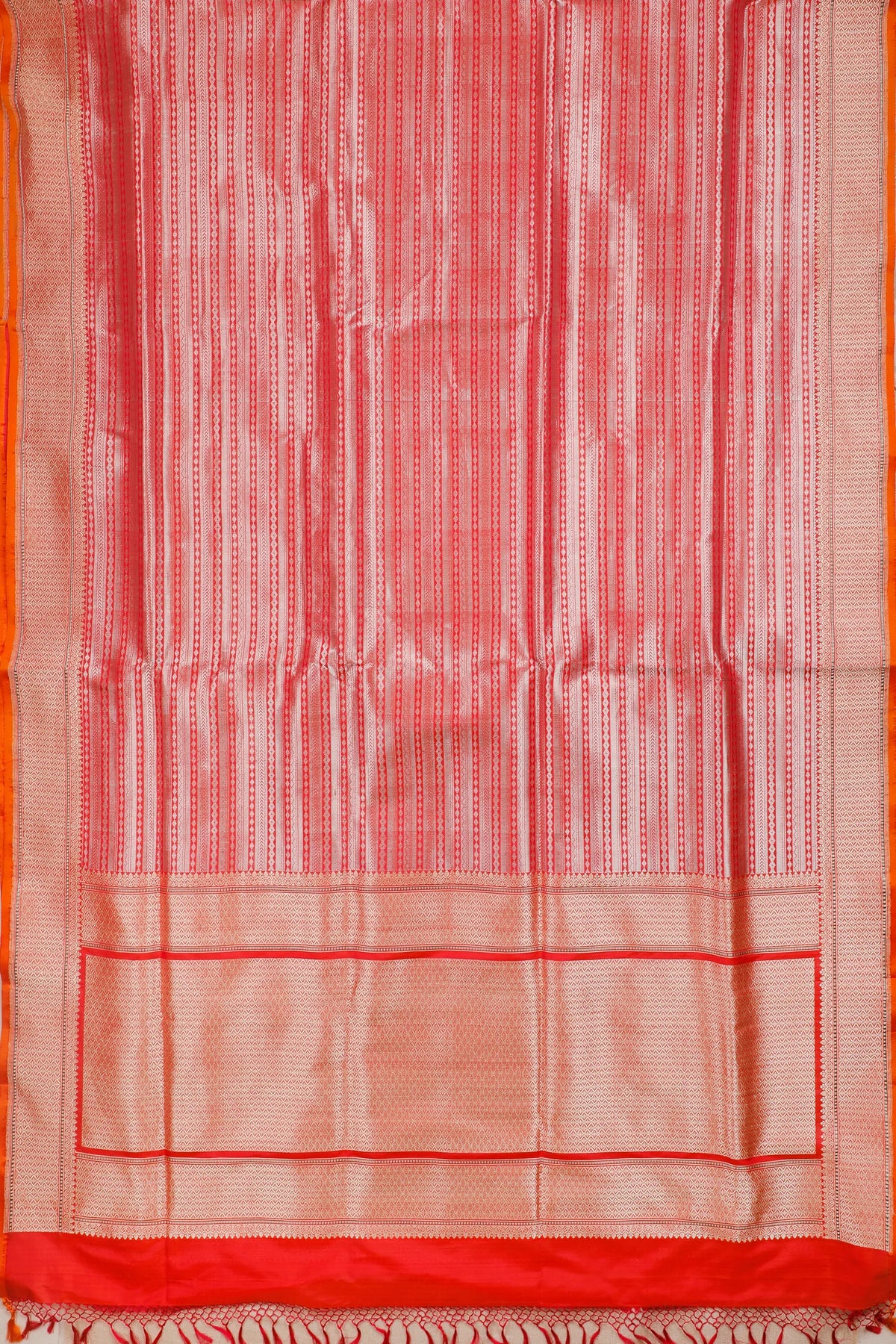 Red Benarasi Katan Pure Silk Saree