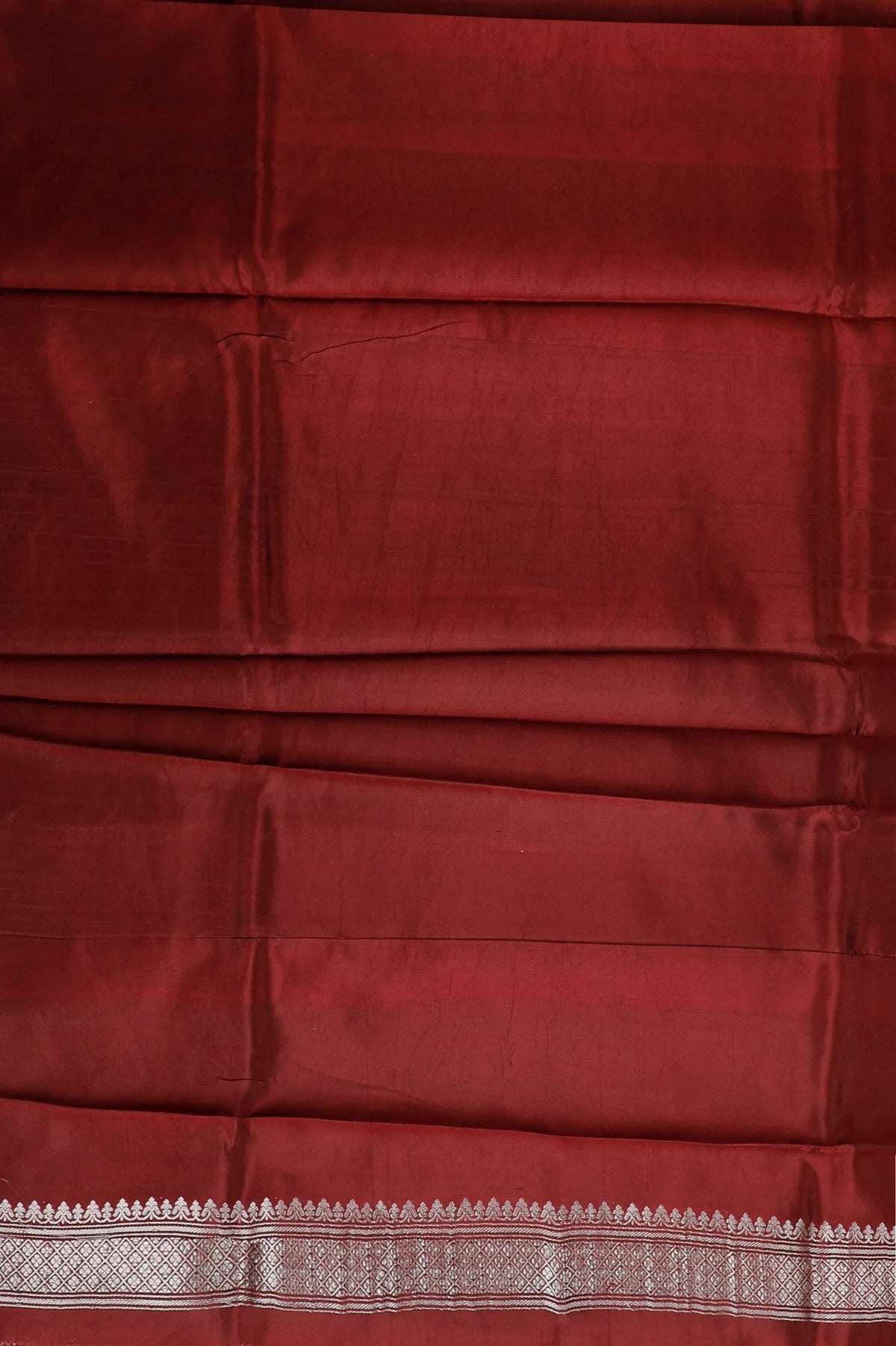 Maroon Pure Silk Handloom Mashru Benarasi Saree