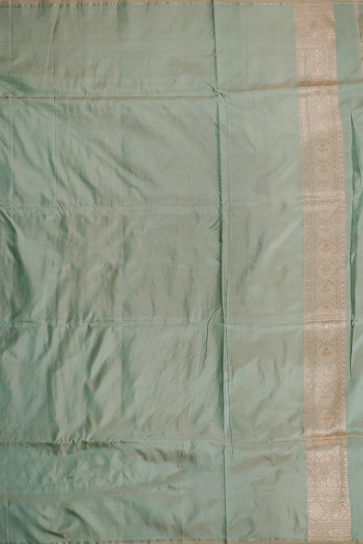 Sea Green Handloom Benarasi Katan Silk Saree