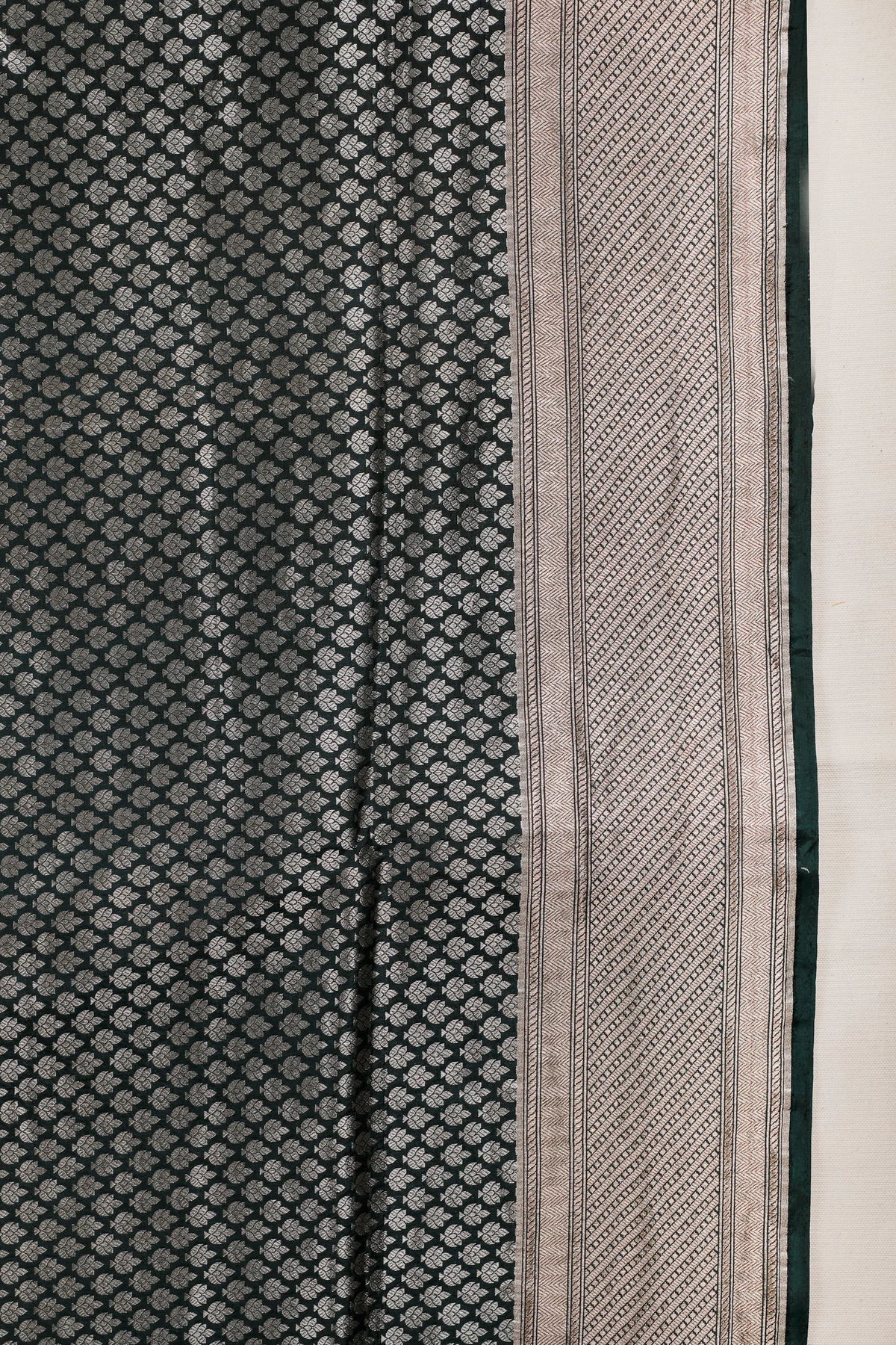 Dark Green Benarasi Katan Pure Silk Saree
