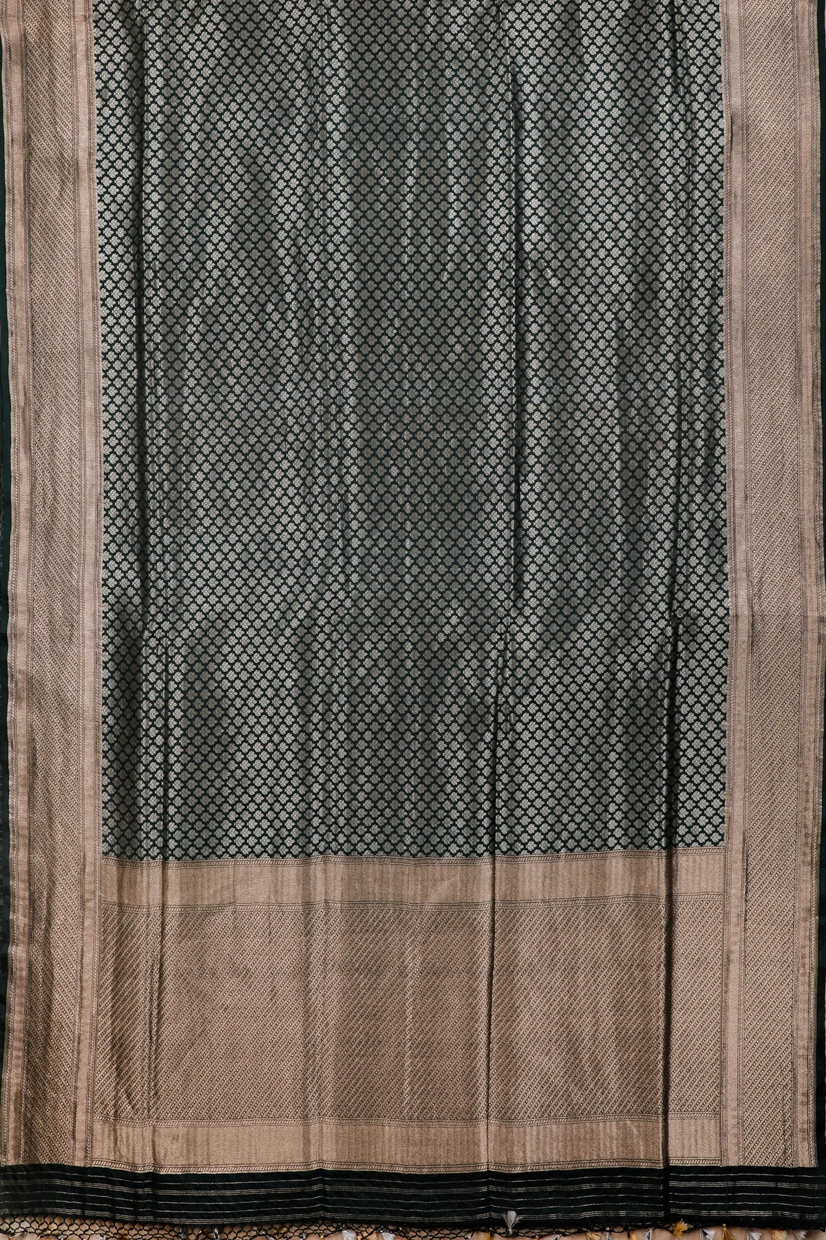 Dark Green Benarasi Katan Pure Silk Saree