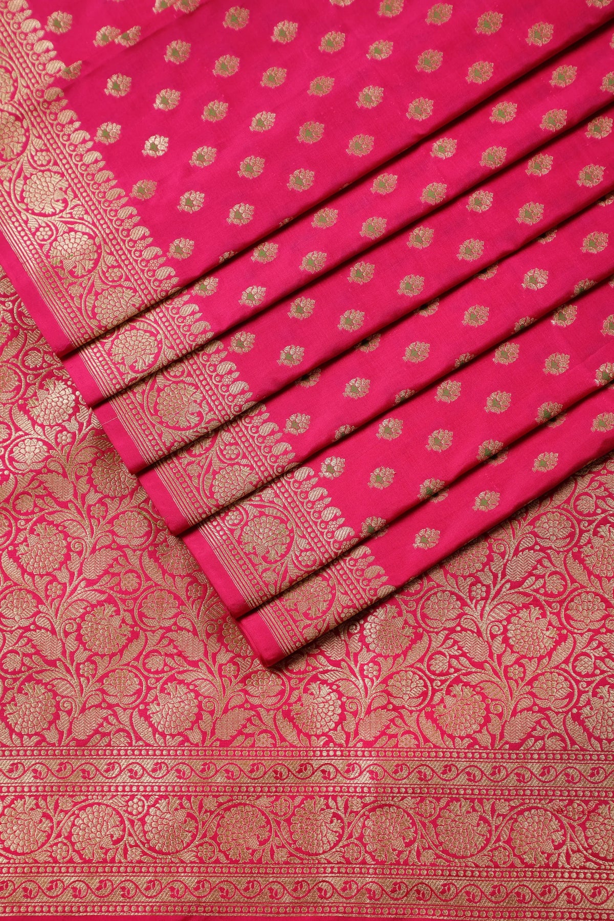 Red Handloom Benarasi Katan Silk Saree