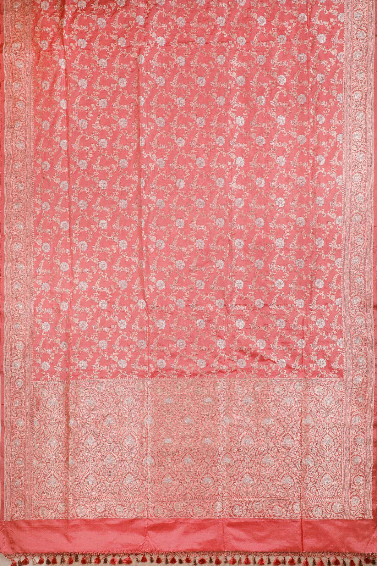 Baby Pink Handloom Benarasi Katan Silk Saree
