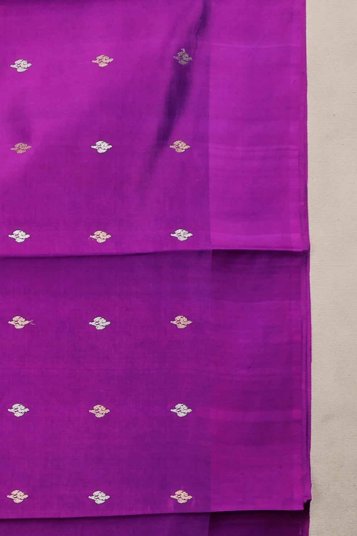 Purple Pure Silk Handloom Mashru Benarasi Saree