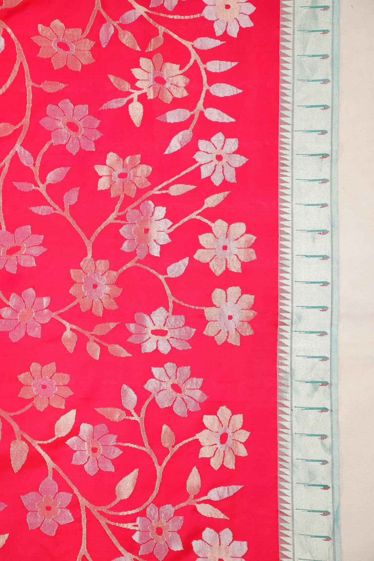 Pink Pure Silk Handloom All Over Paithani Saree - Silk by Silk