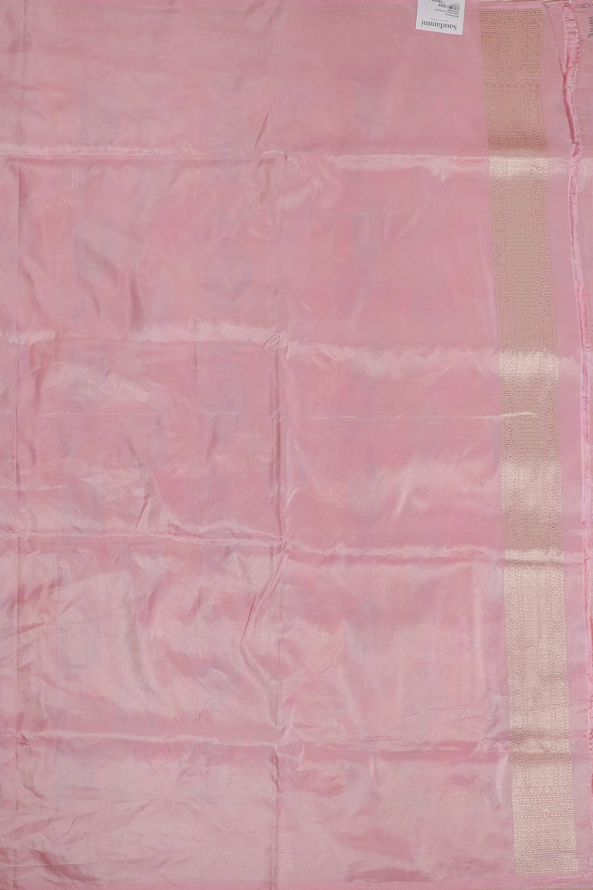 Multicoloured Pastel Handloom Benarasi Pure Silk Rangkat Saree with Floral Buttis