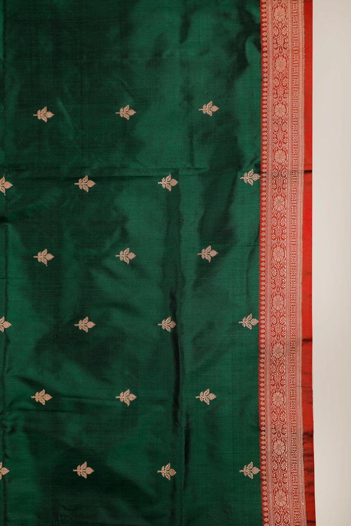 Green Handloom Benarasi Katan Silk Saree