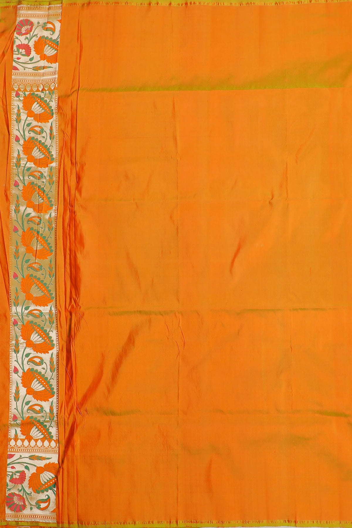 Dhoop Chaav Yellow Handloom Benarasi Katan Silk Saree