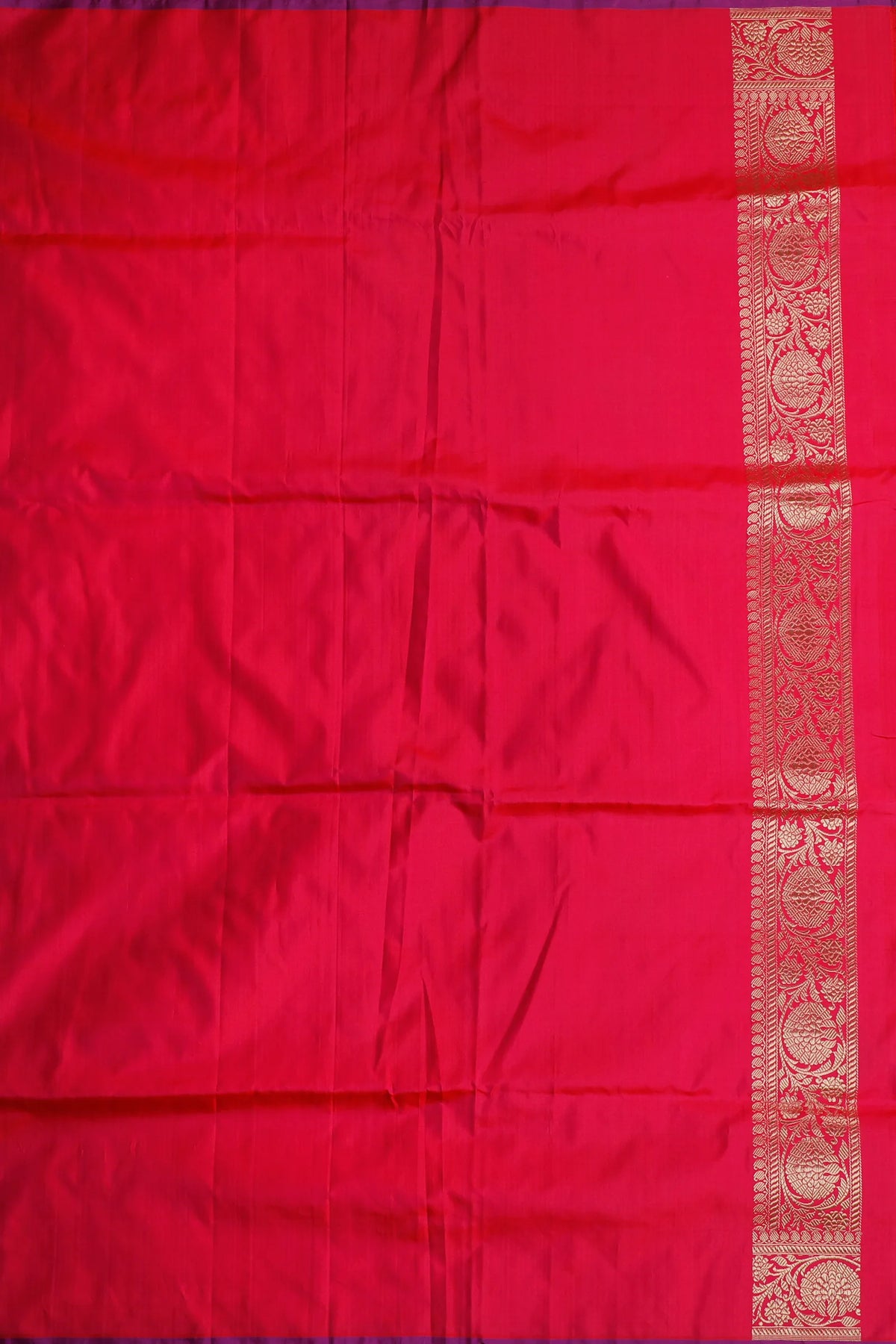 Magenta Handloom Benarasi Katan Silk Saree