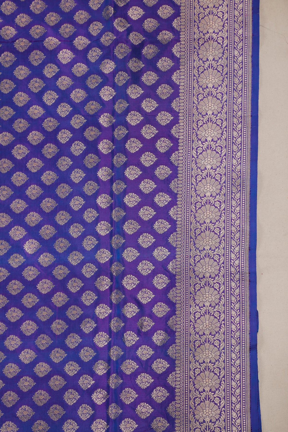 Purple Handloom Benarasi Katan Silk Saree