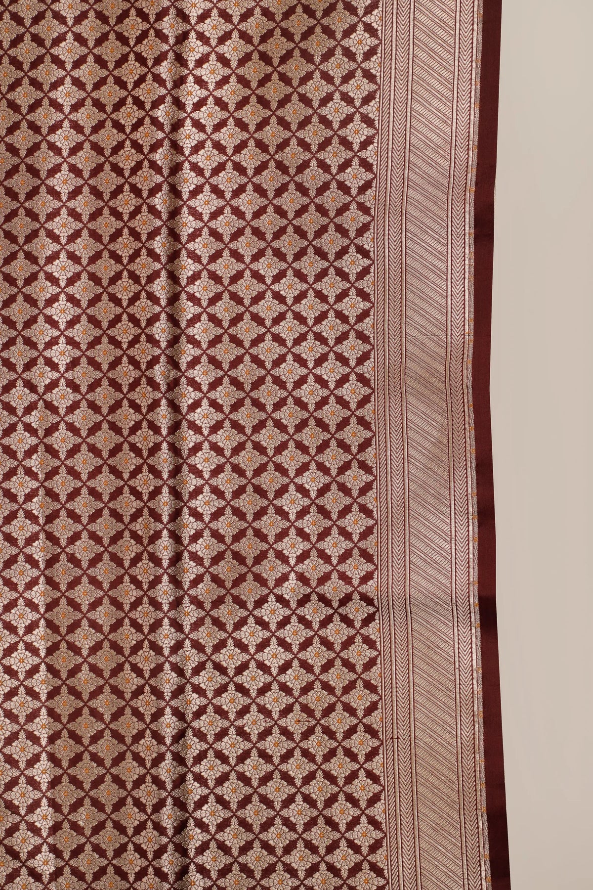 Coffee Brown Handloom Benarasi Katan Silk Saree