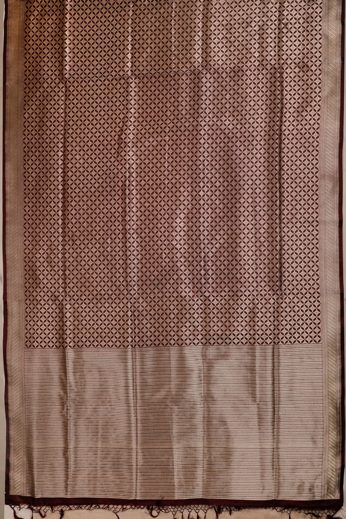 Coffee Brown Handloom Benarasi Katan Silk Saree