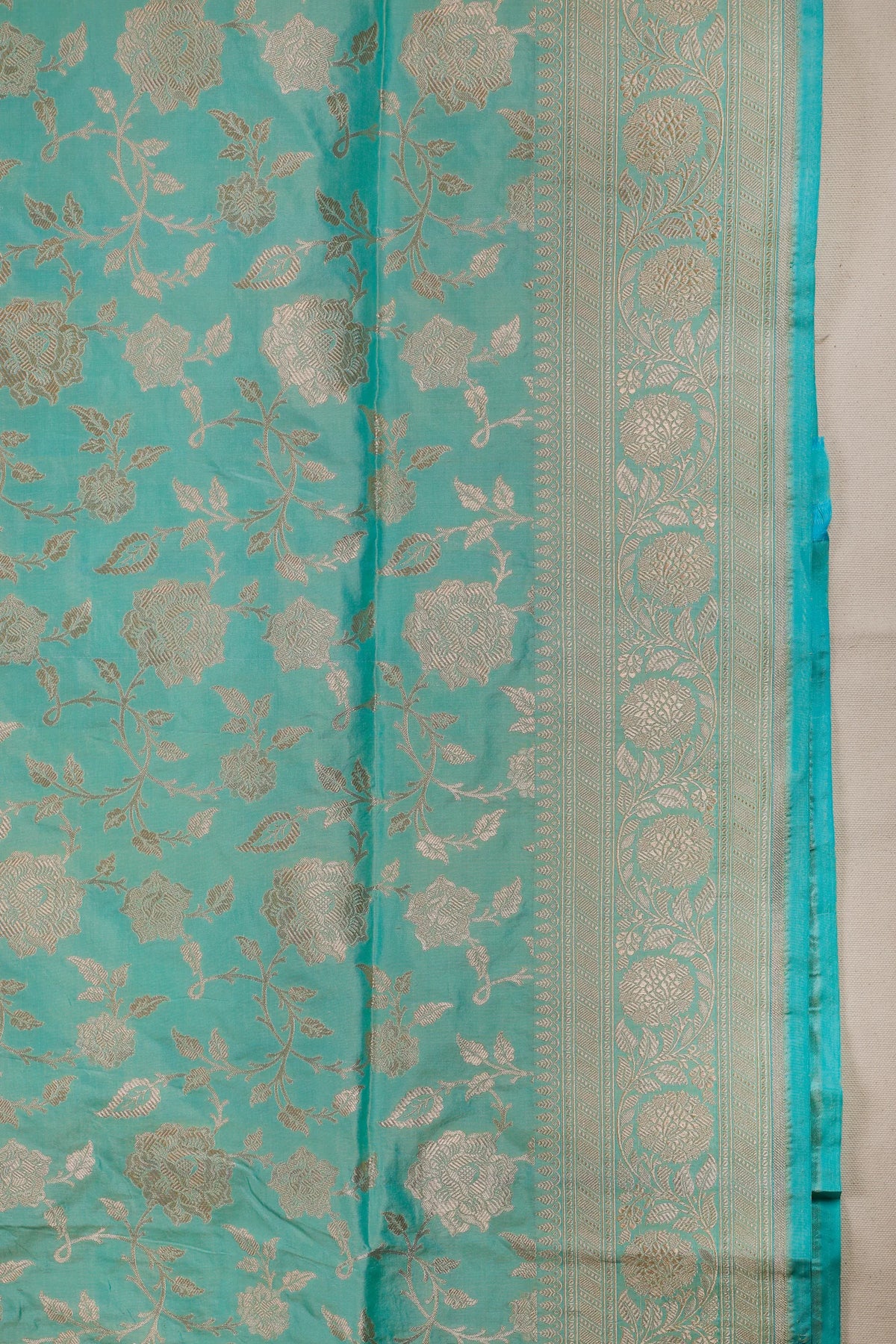 Sky Blue Benarasi Katan Pure Silk Saree