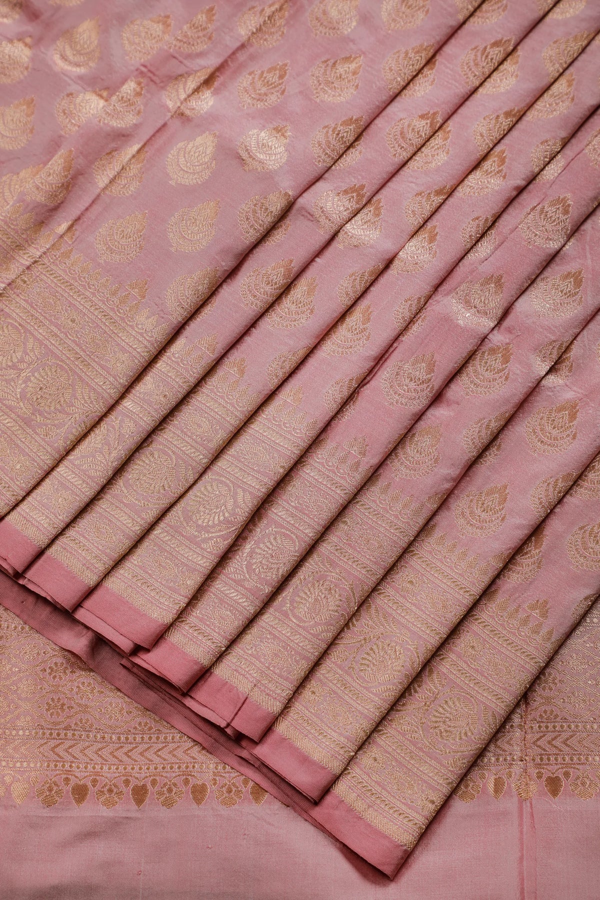 Baby Pink Handloom Benarasi Katan Silk Saree
