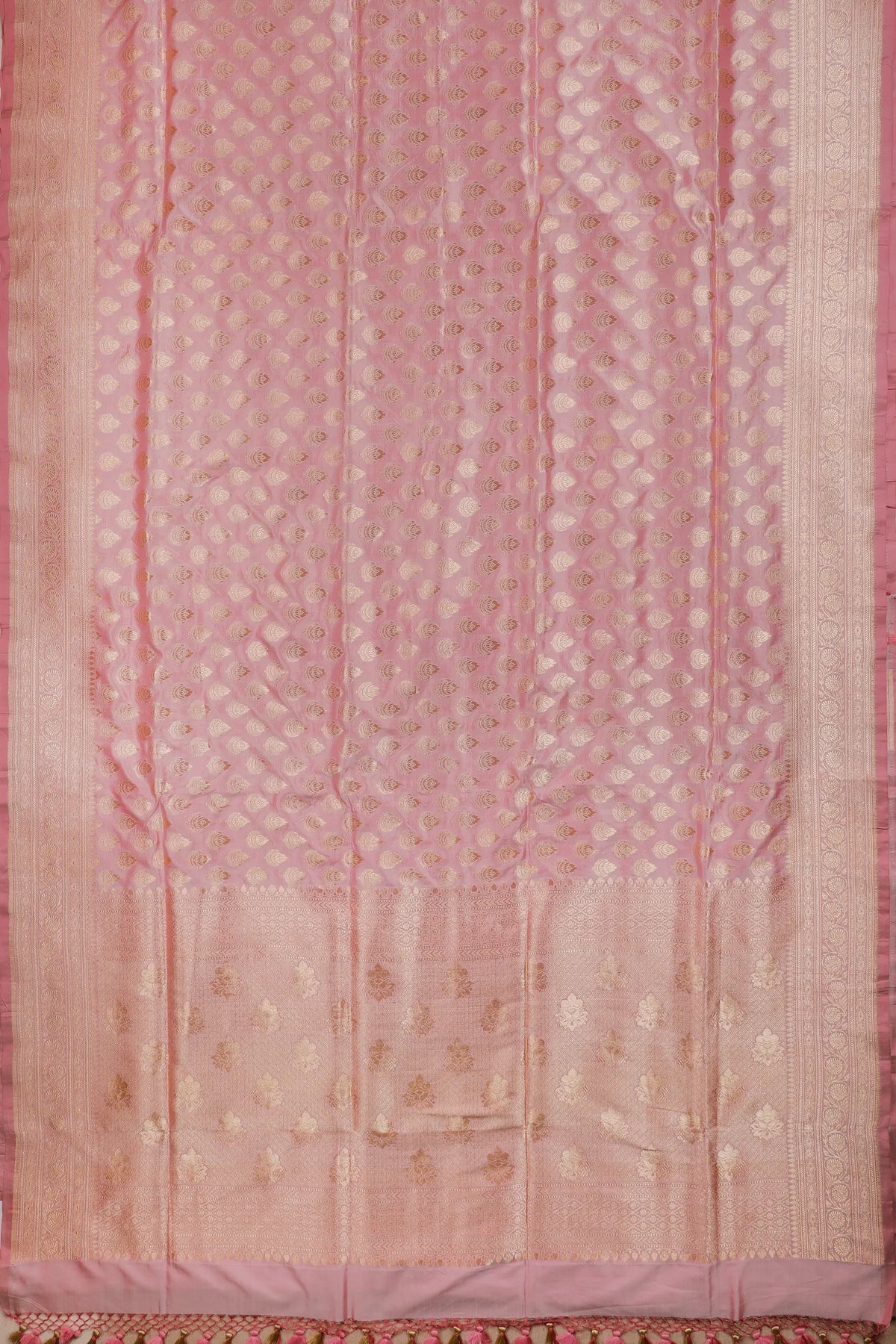 Baby Pink Handloom Benarasi Katan Silk Saree