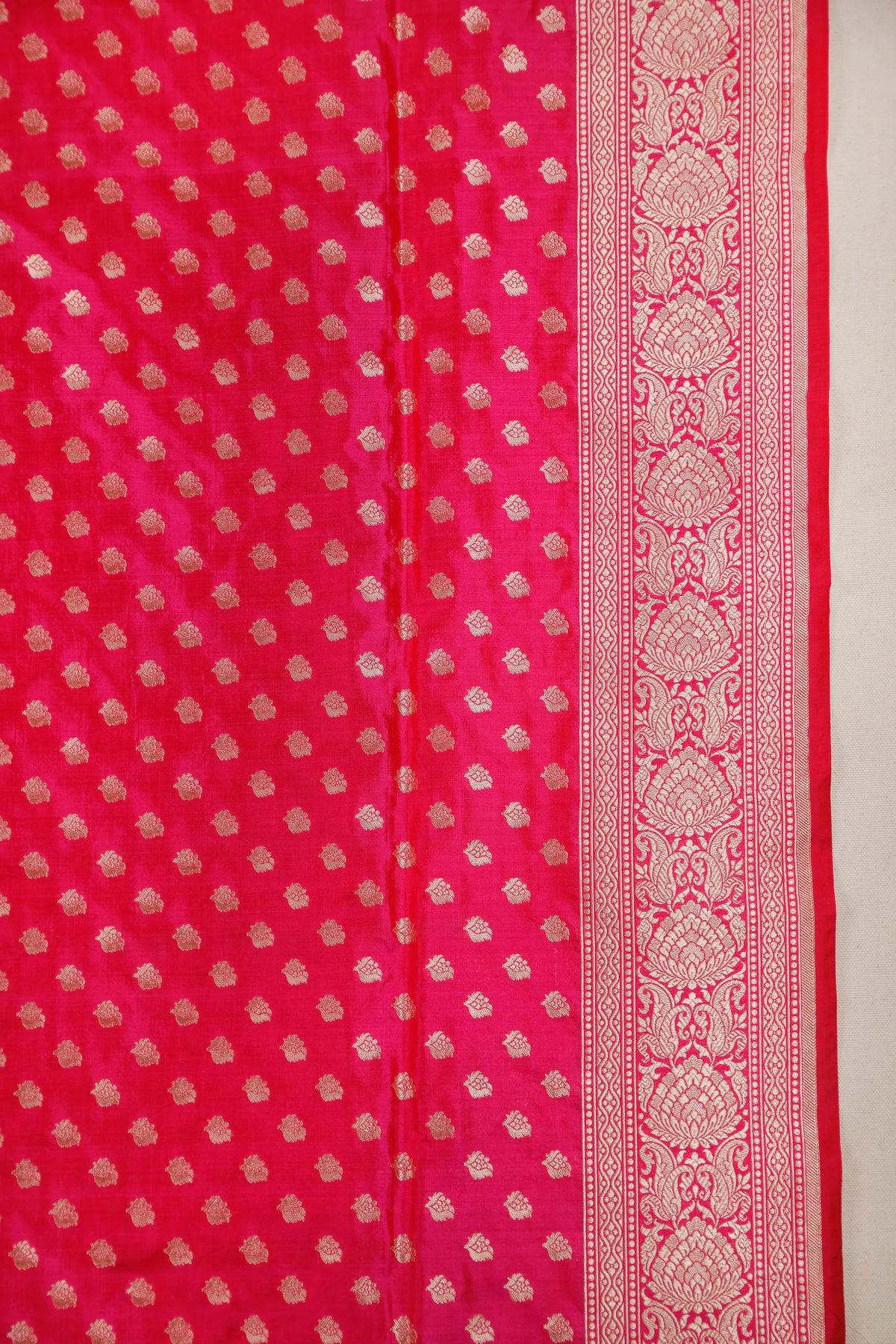 Magenta Handloom Benarasi Katan Silk Saree