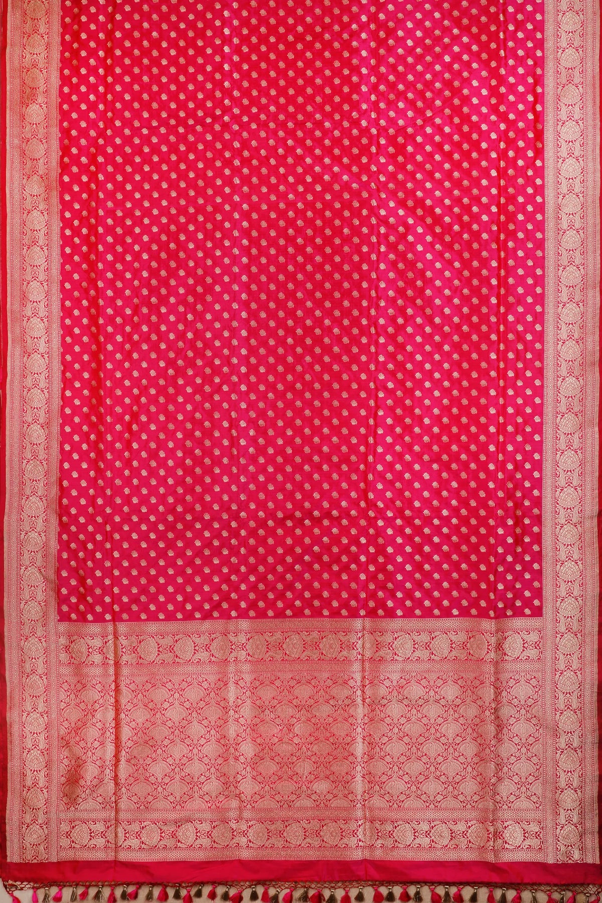Magenta Handloom Benarasi Katan Silk Saree