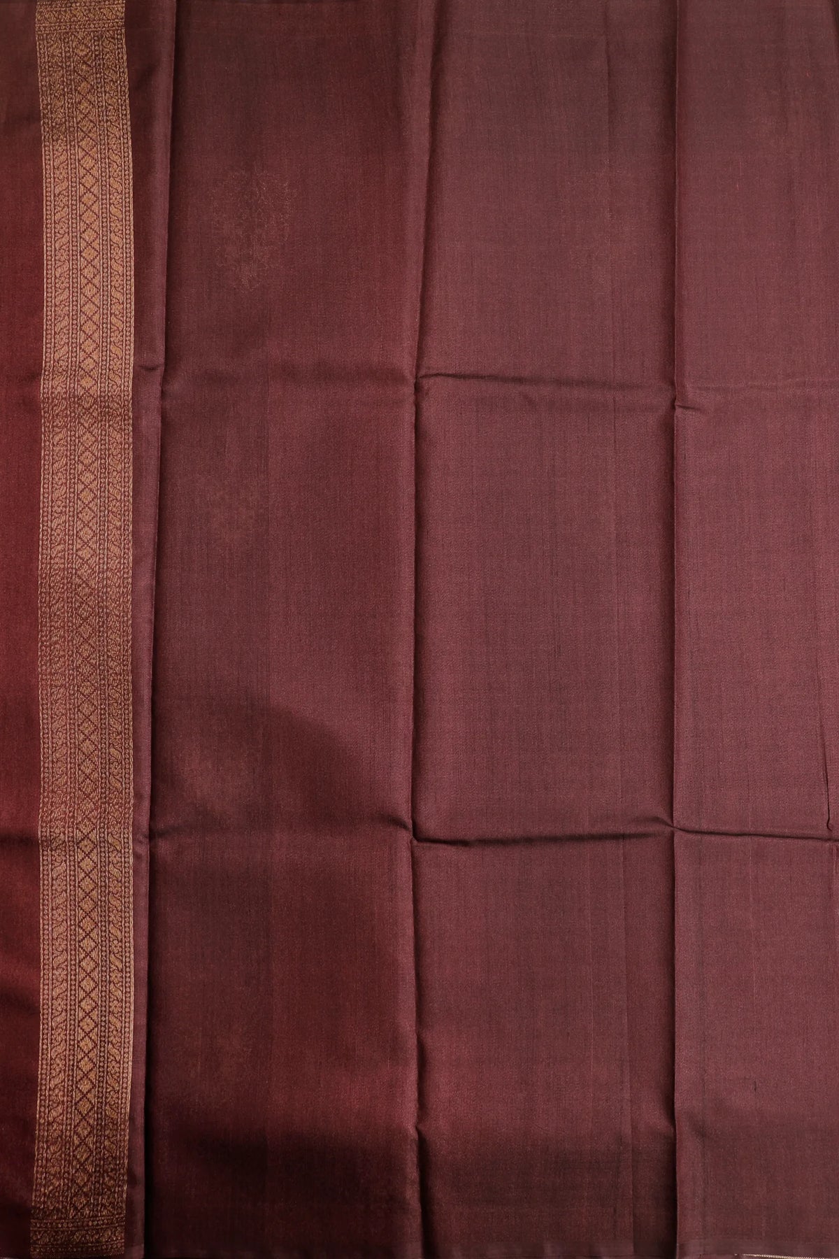 Brown Handloom Raw Silk Saree