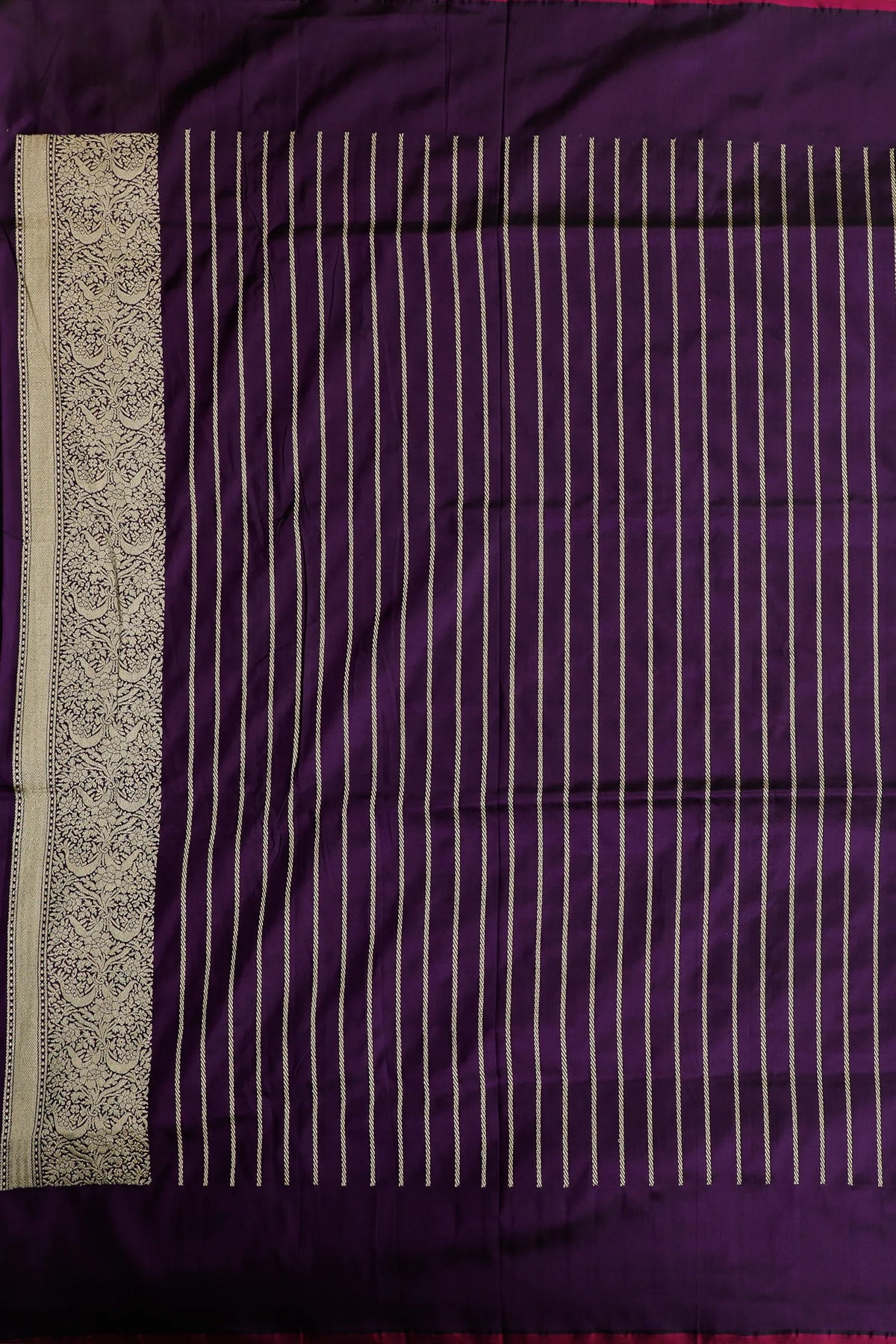 Purple Handloom Benarasi Katan Silk Saree