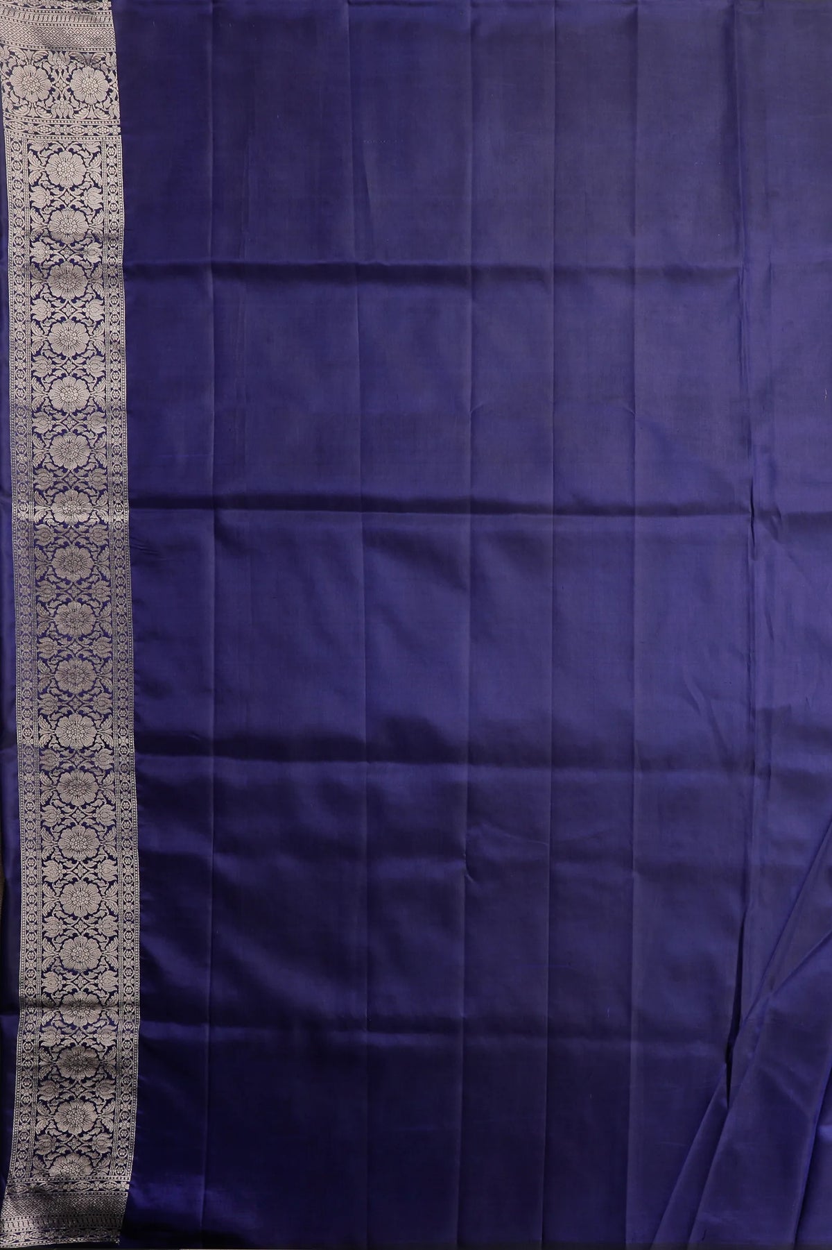 Navy Blue Handloom Benarasi Katan Silk Saree