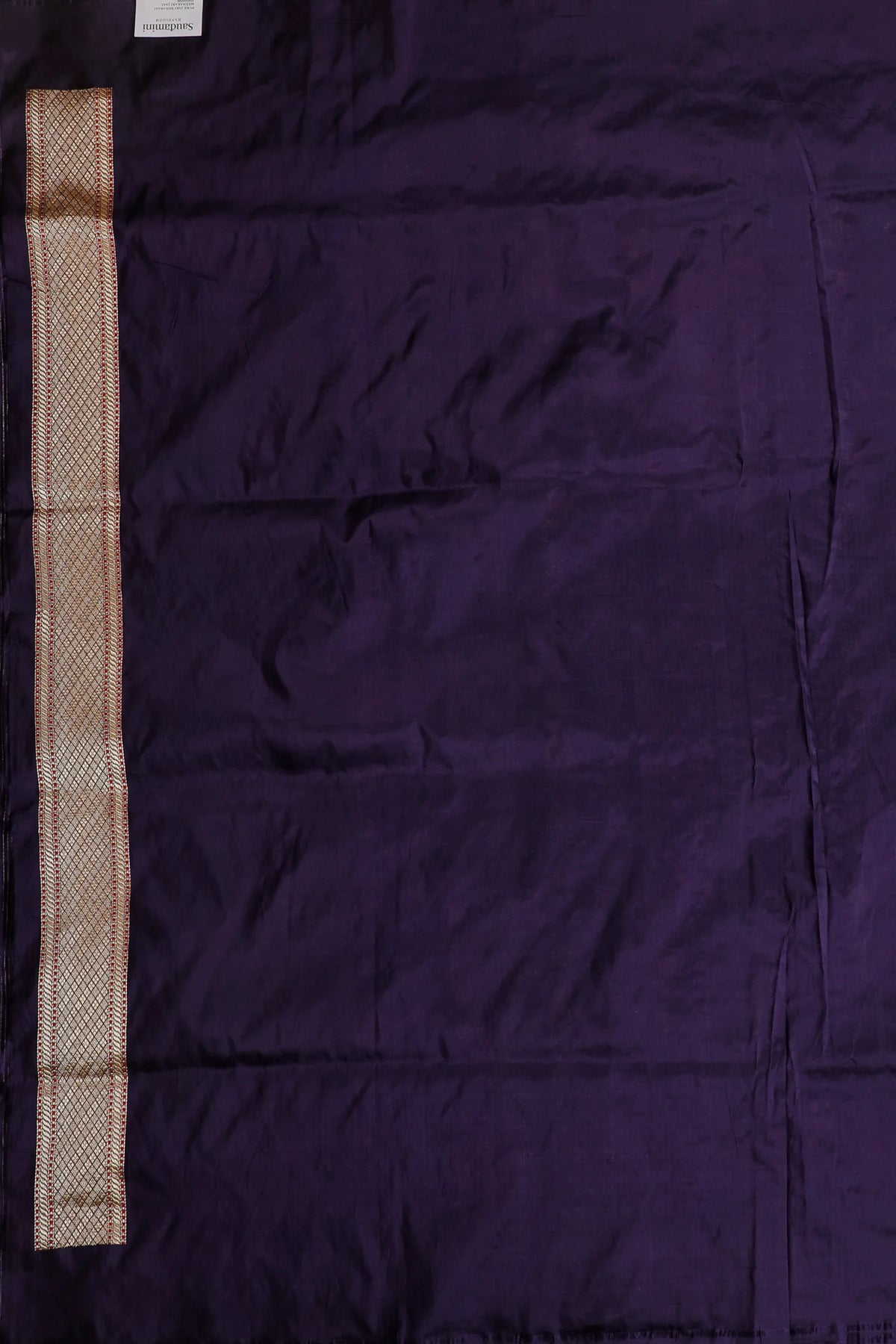 Purple Real Zari Pure Silk Benarasi Saree - Revival Design with Meenakari Work