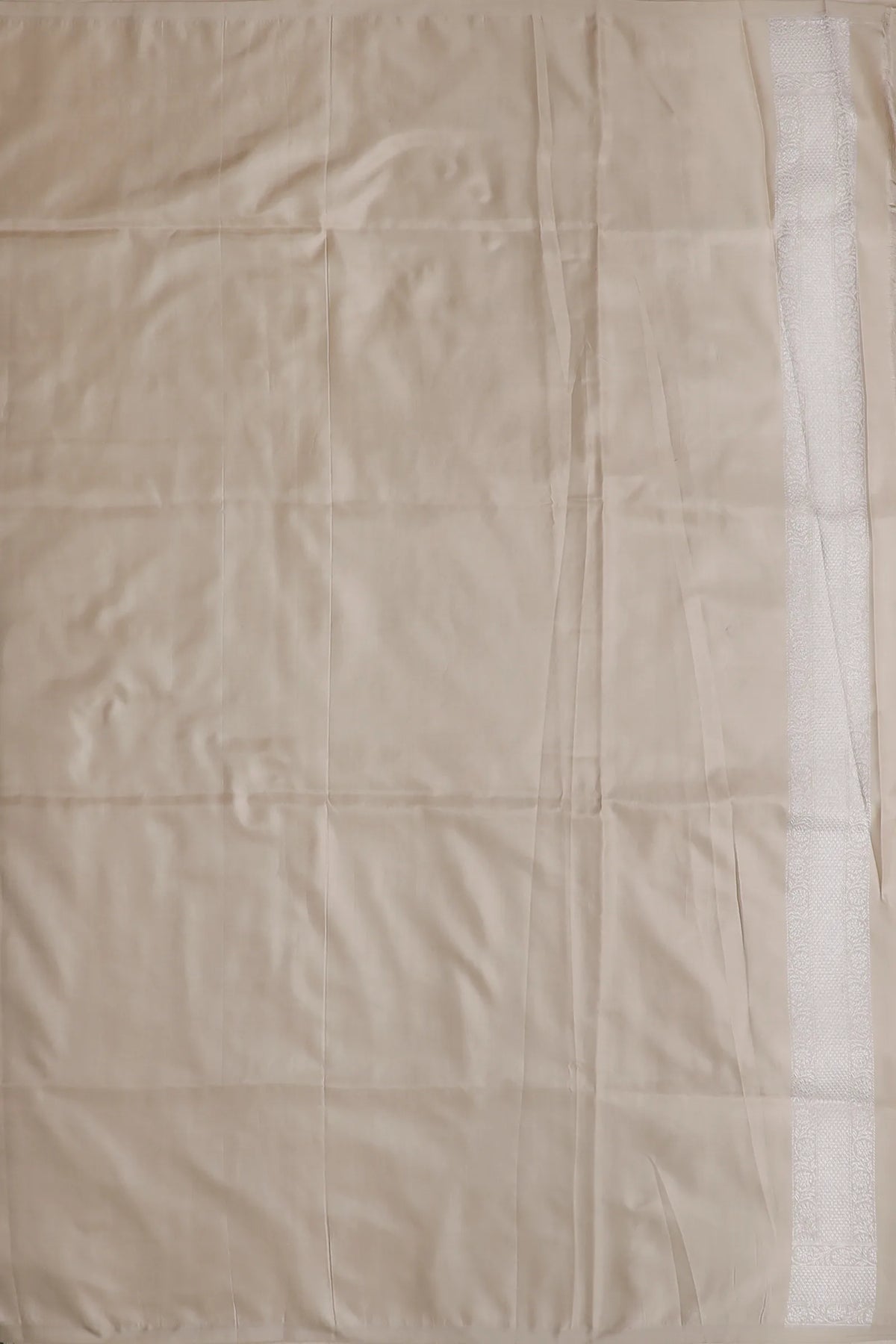 White Handloom Benarasi Katan Silk Saree